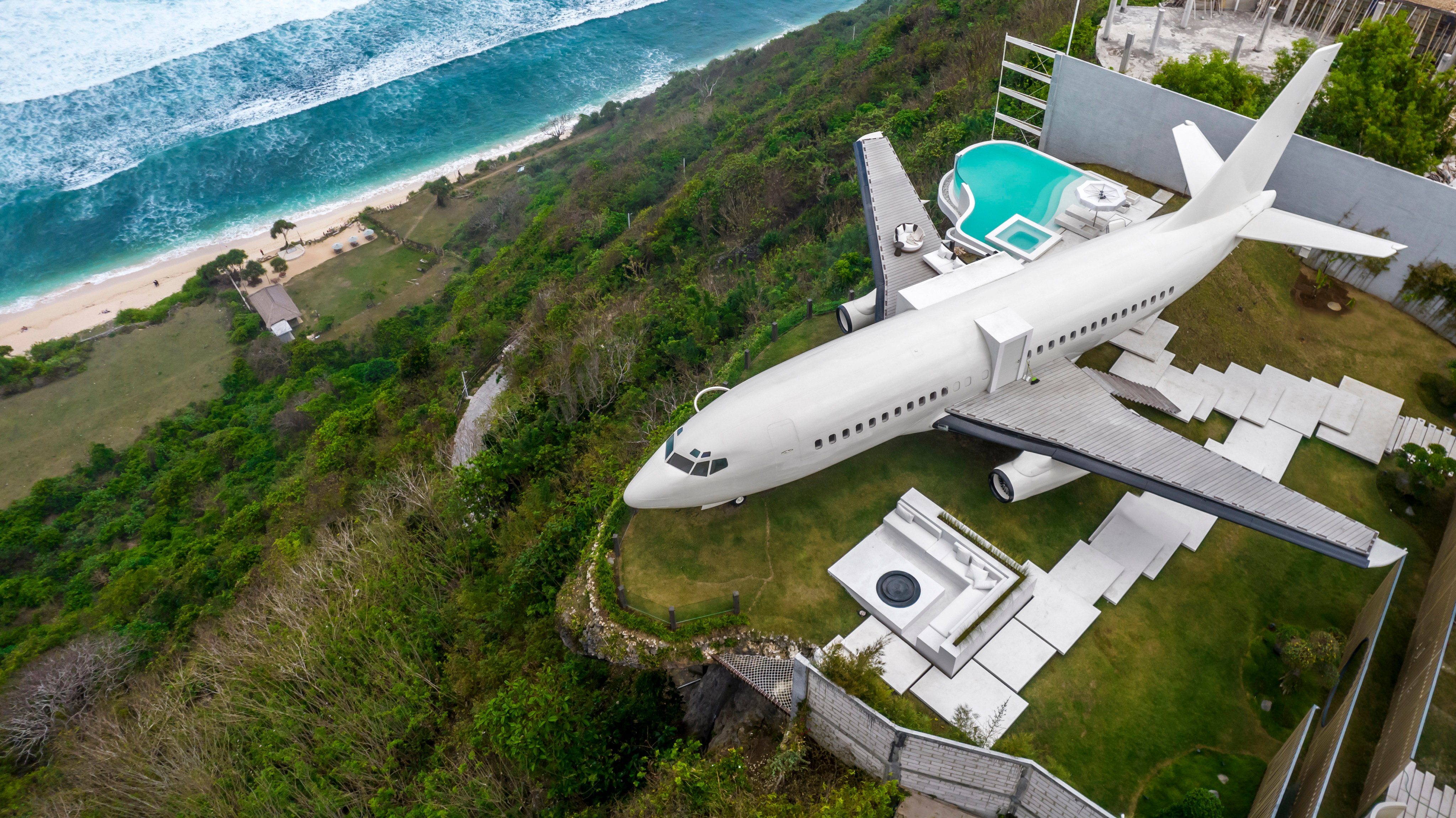 Russian property developer Felix Demin’s Private Jet Villa, built in a retired Boeing 737-200 and overlooking Nyang Nyang Beach, on Bali’s south coast, Indonesia, is one of the world’s most unique residences. Photo: Felix Demin