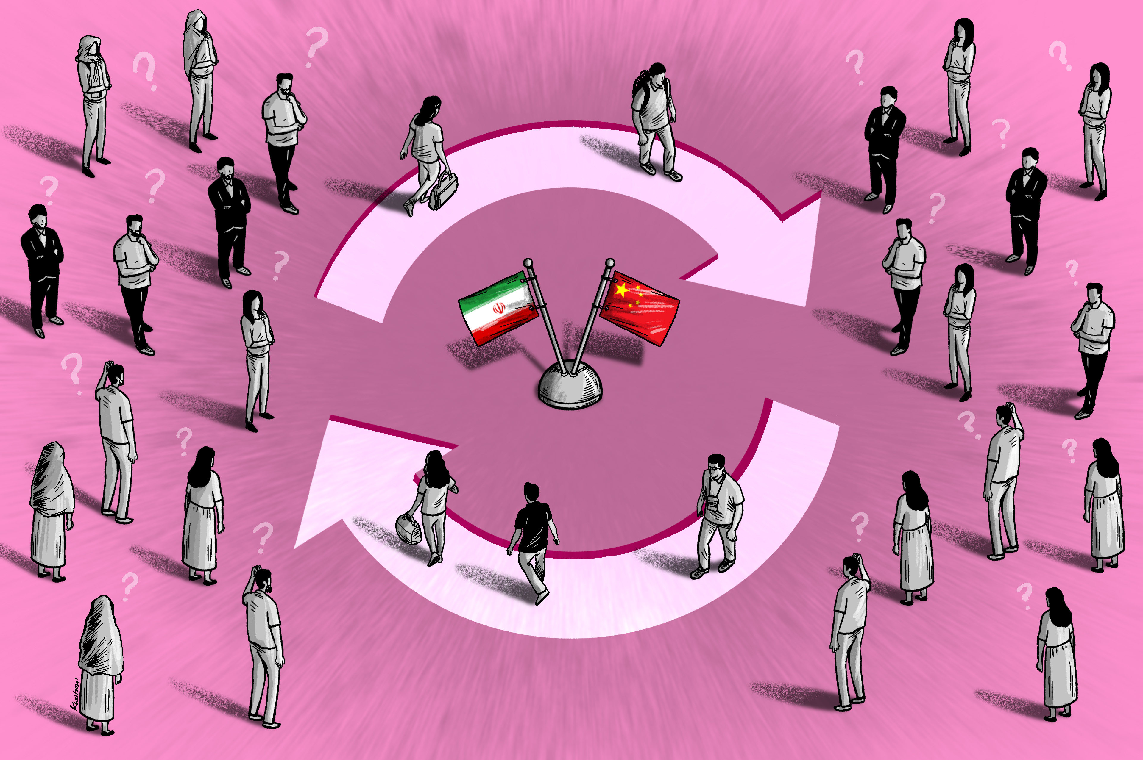 Iran sees closer economic ties with China as an escape route from international isolation in the face of Western sanctions. Illustration: Lau Ka-kuen