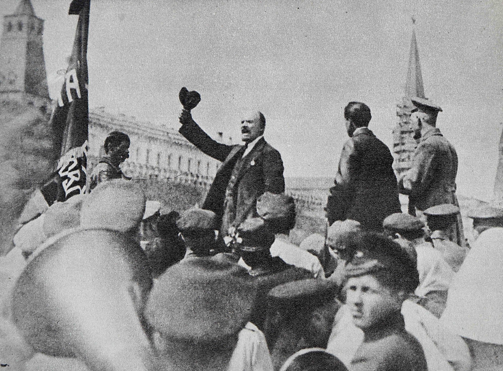 Vladimir Lenin in Red Square, Moscow in 1919. Photo: Universal History Archive via Getty Images
