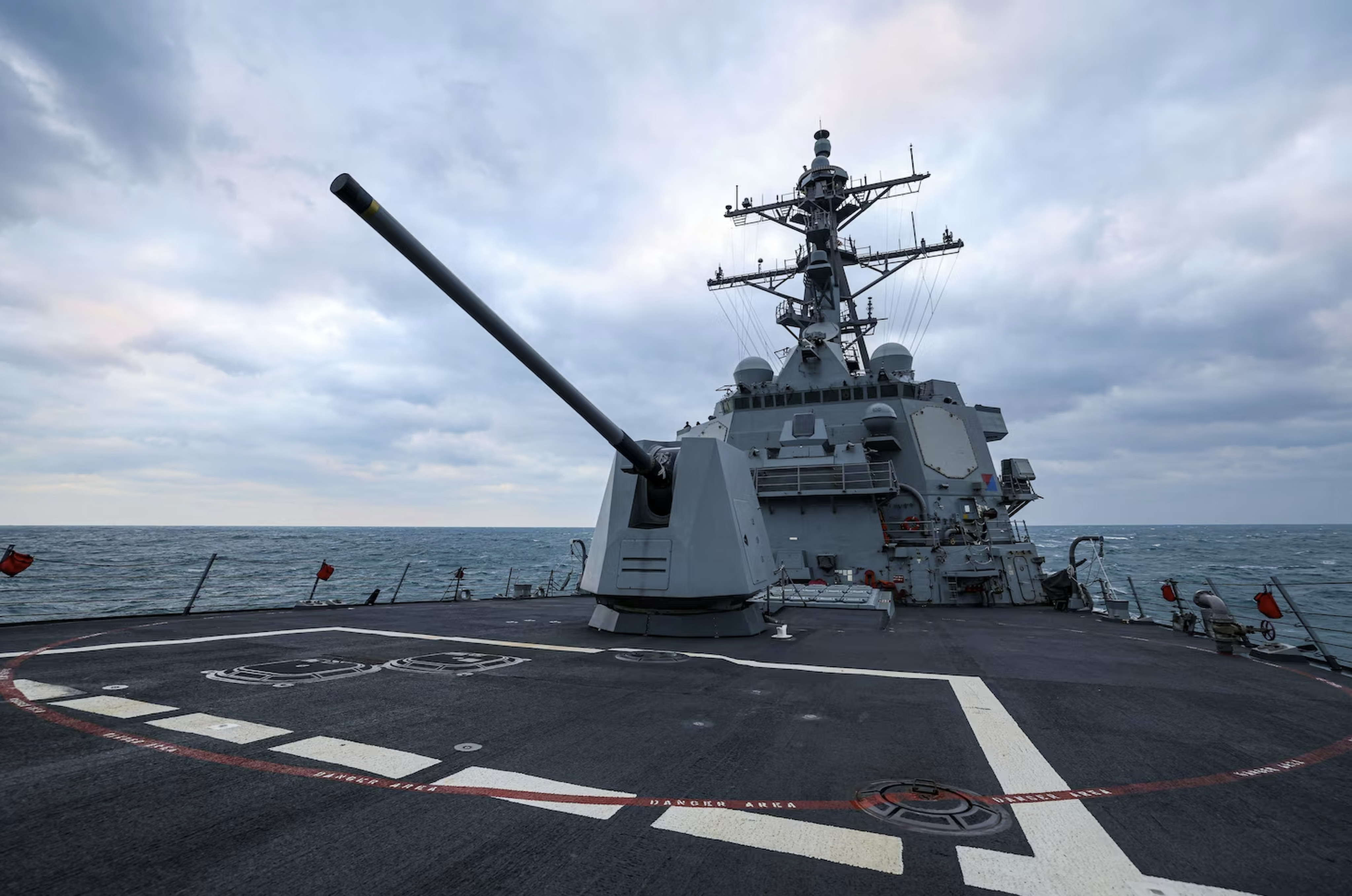 The USS John Finn, an Arleigh Burke-class destroyer, sailed through the Taiwan Strait on Wednesday. Photo: US Seventh Fleet