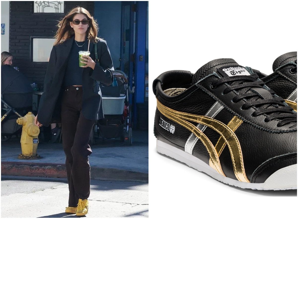 Onitsuka Tiger’s Mexico 66 sneaker is as hot as ever, and has recently been seen on celebrities including Kaia Gerber. Photos: Julesee by Julie Woolenberg/Pinterest, @onitsukatigersg/Instagram
