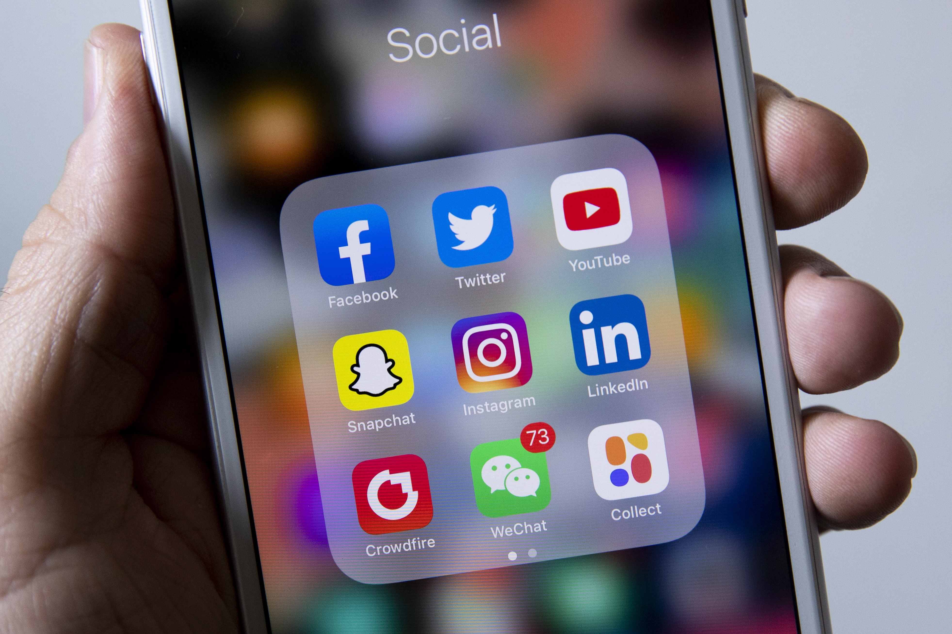 Social media apps on a phone. The internet as we know it took time to grow and mature. This may be pertinent to the current fervour for artificial intelligence. Photo: EPA-EFE