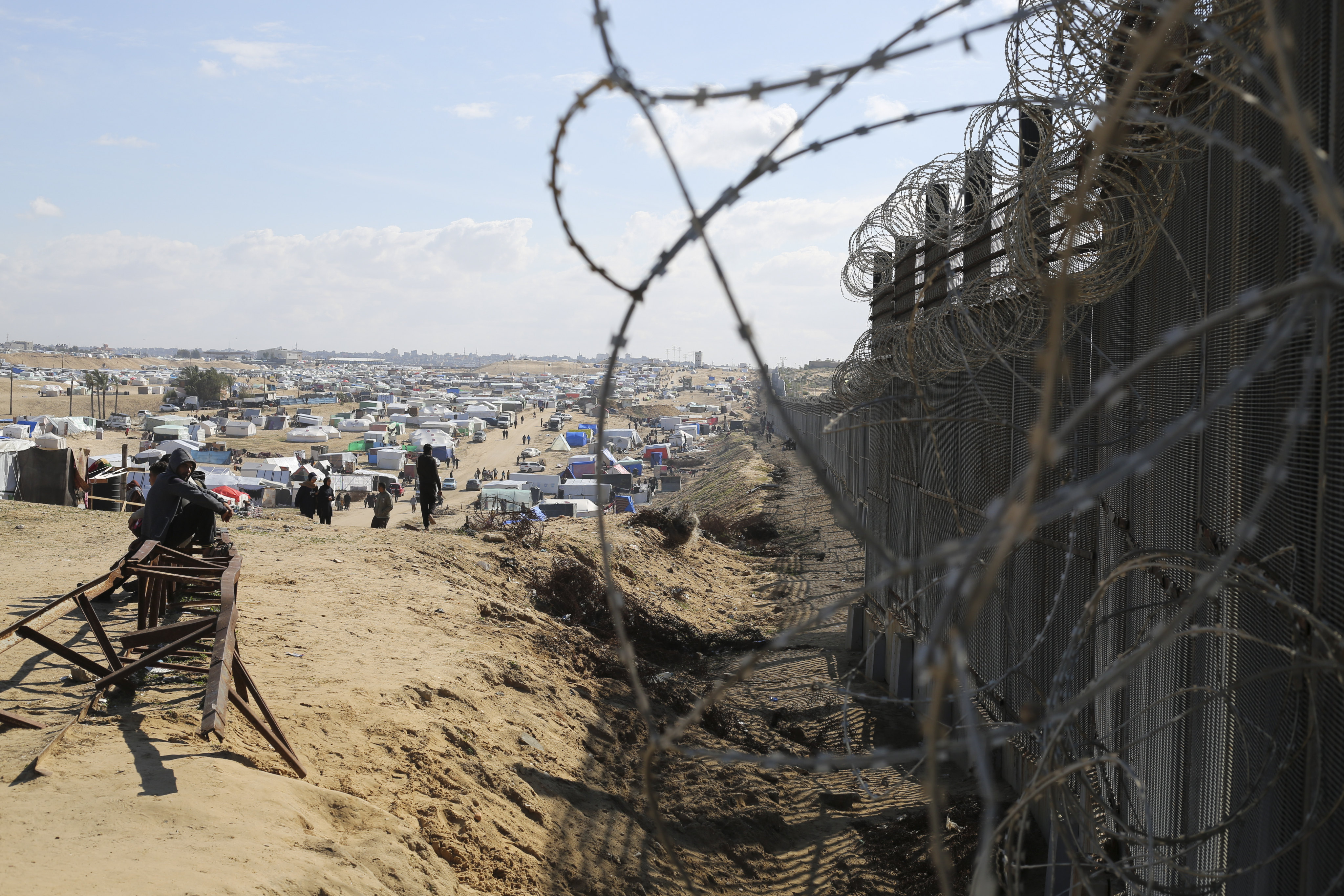 The border fence with Egypt in Rafah, southern Gaza. Photo: AP