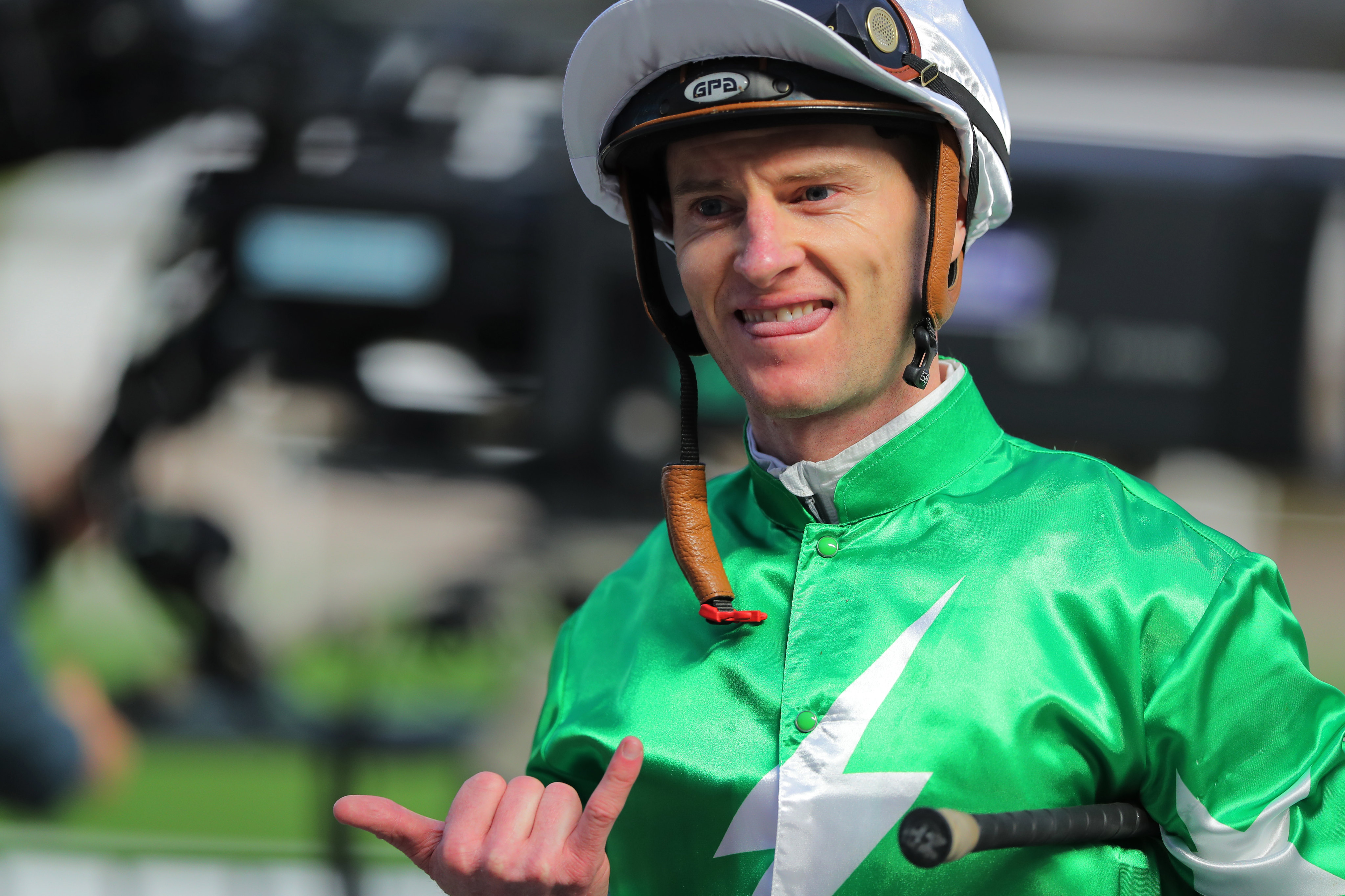 Zac Purton enjoys his Sunday six-timer at Sha Tin. Photo: Kenneth Chan