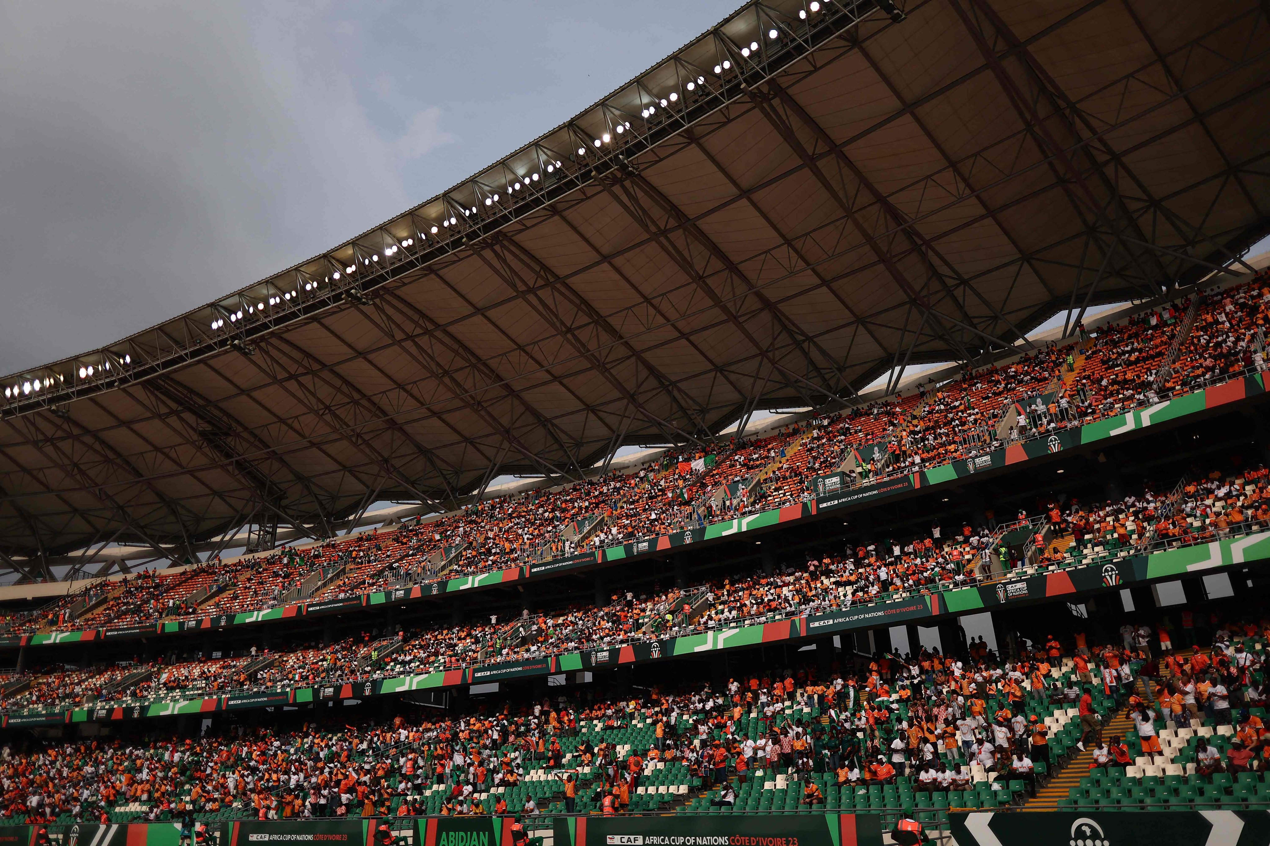 A packed Alassane Ouattara Olympic Stadium ahead of an Africa Cup of Nations Group A football match between hosts Ivory Coast and Nigeria on January 18. The 60,000-seat stadium, Ivory Coast’s largest, was funded by China Aid. Photo: AFP