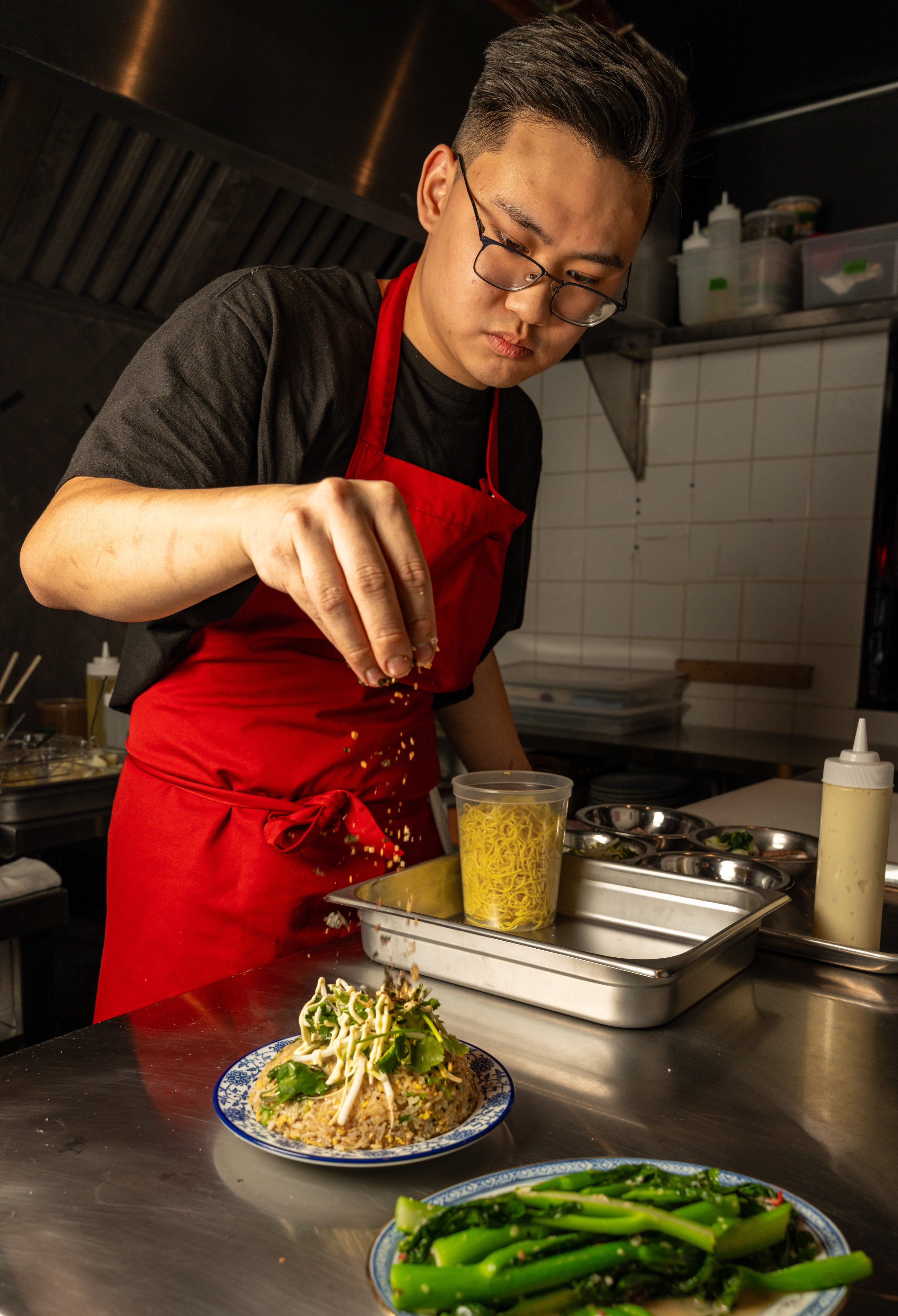 Chinese-Canadian chef Andersen Lee at his Montreal restaurant Oncle Lee. Photo: Scott Usheroff