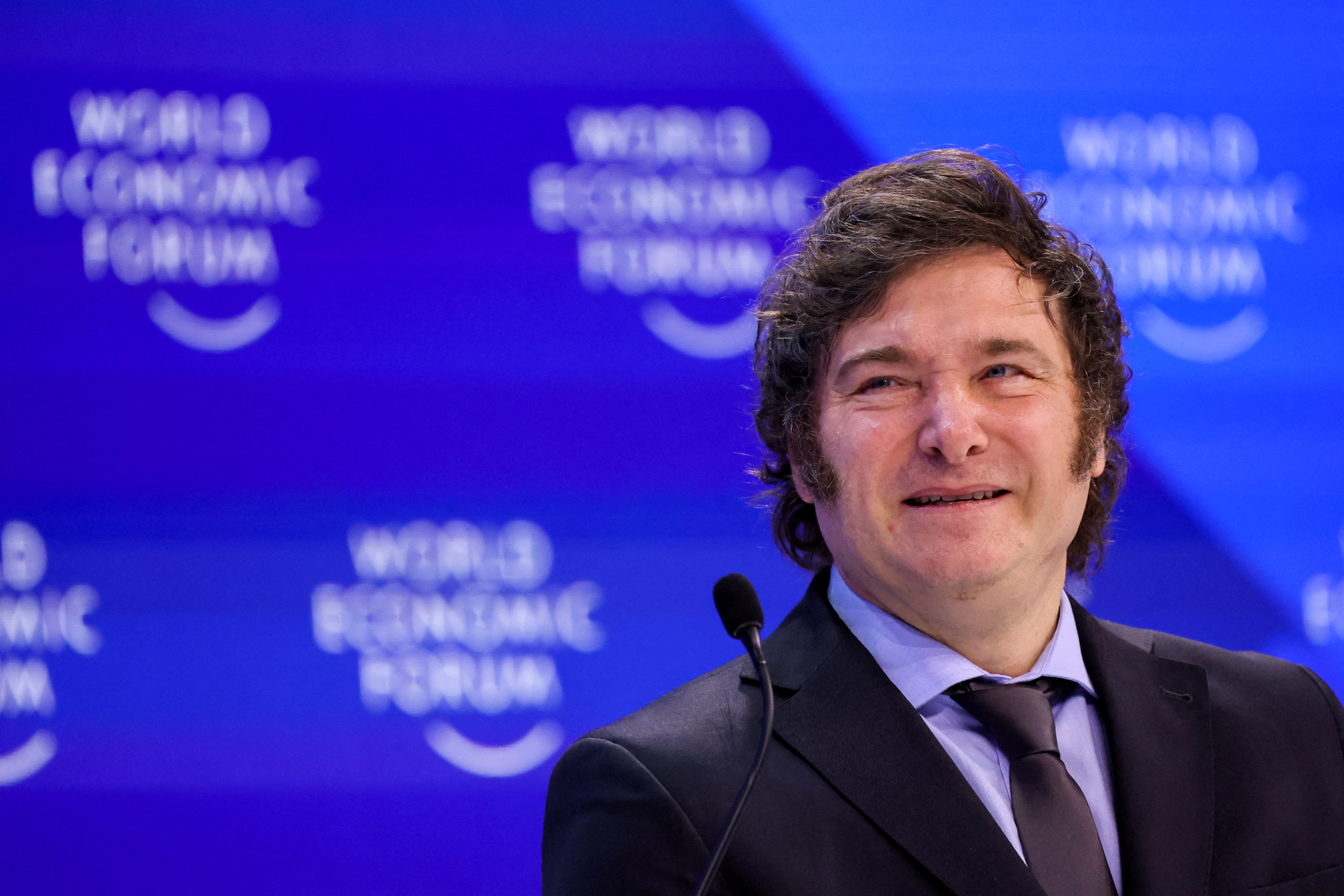 Argentina’s President Javier Milei at the World Economic Forum in Davos, Switzerland, on January 17. Photo: Reuters