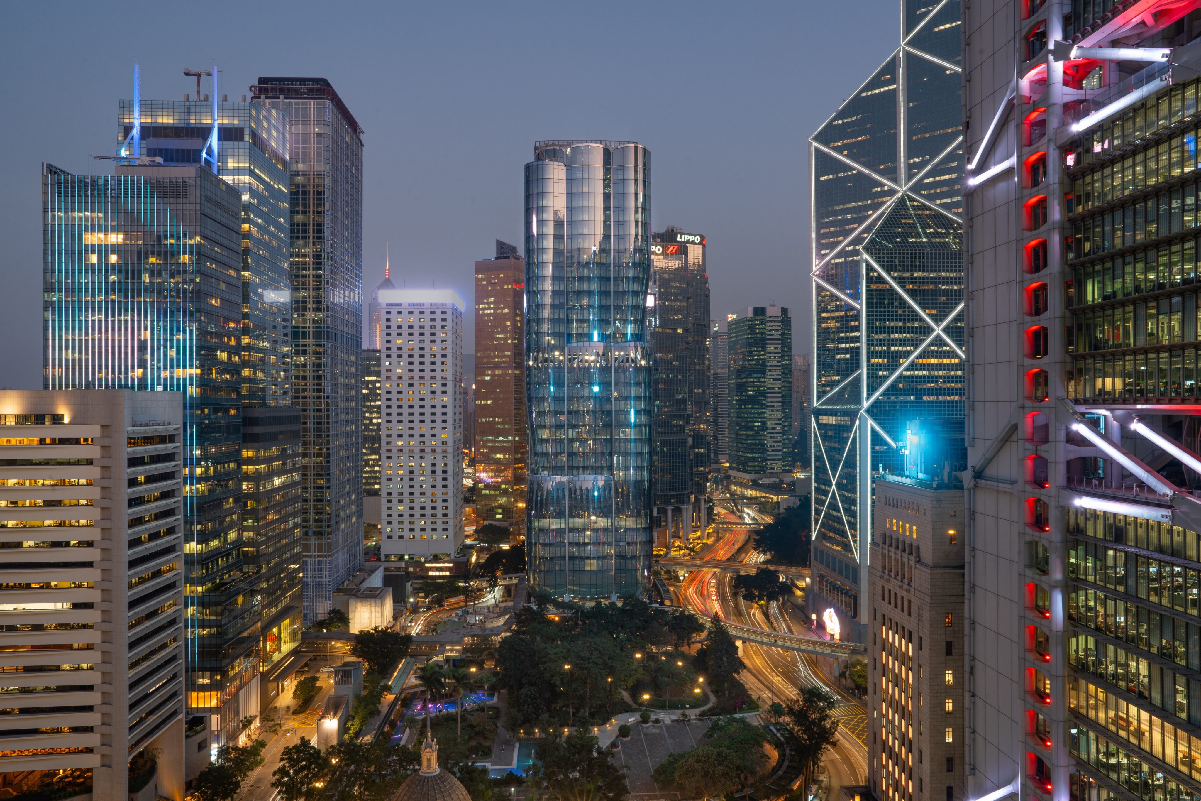 A view of The Henderson – due to open later this year – in Hong Kong’s central business district. 
