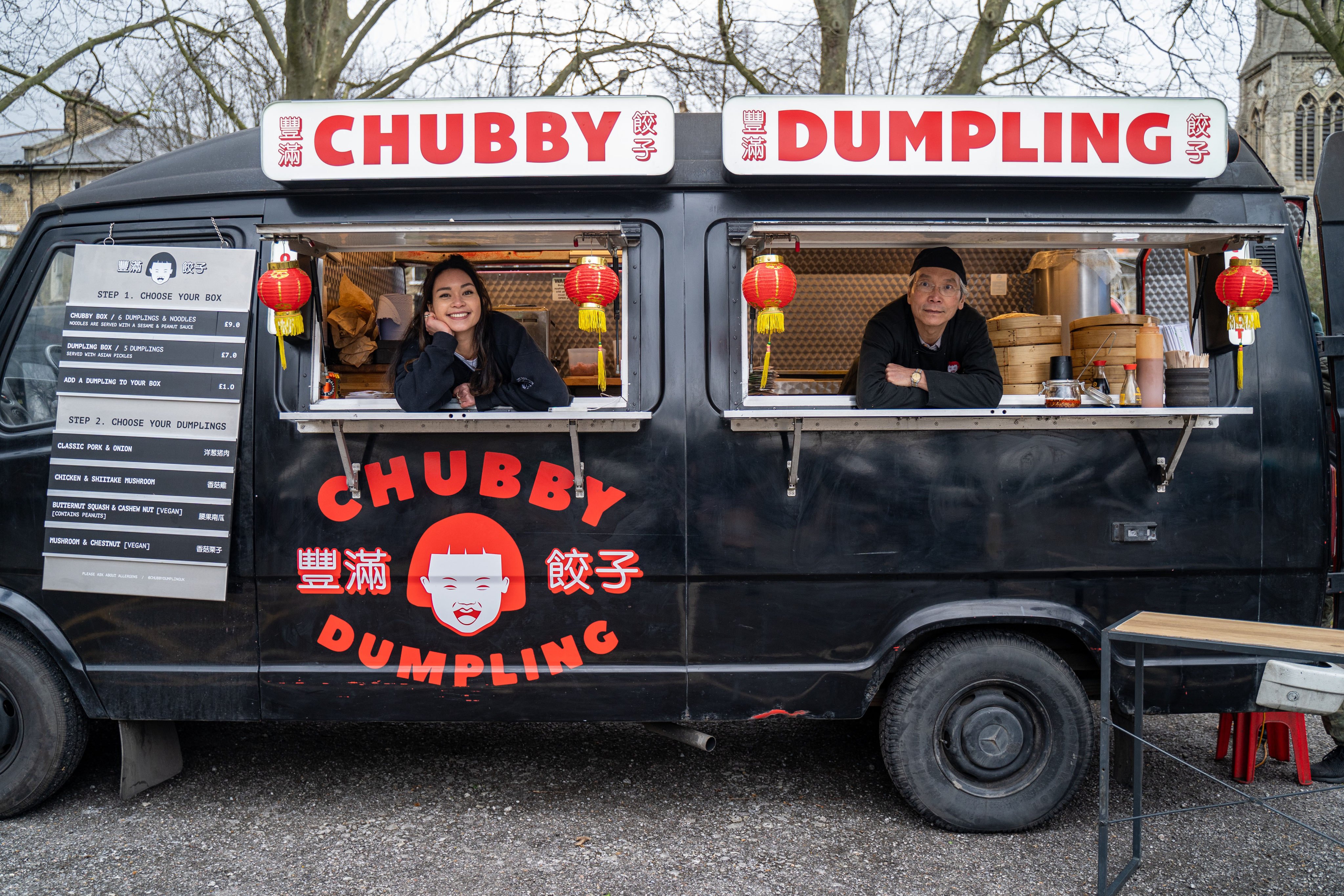 Chantel Yeung, founder of Chubby Dumpling, and her father Joseph Yeung Wai-hung. Photo: Chubby Dumpling
