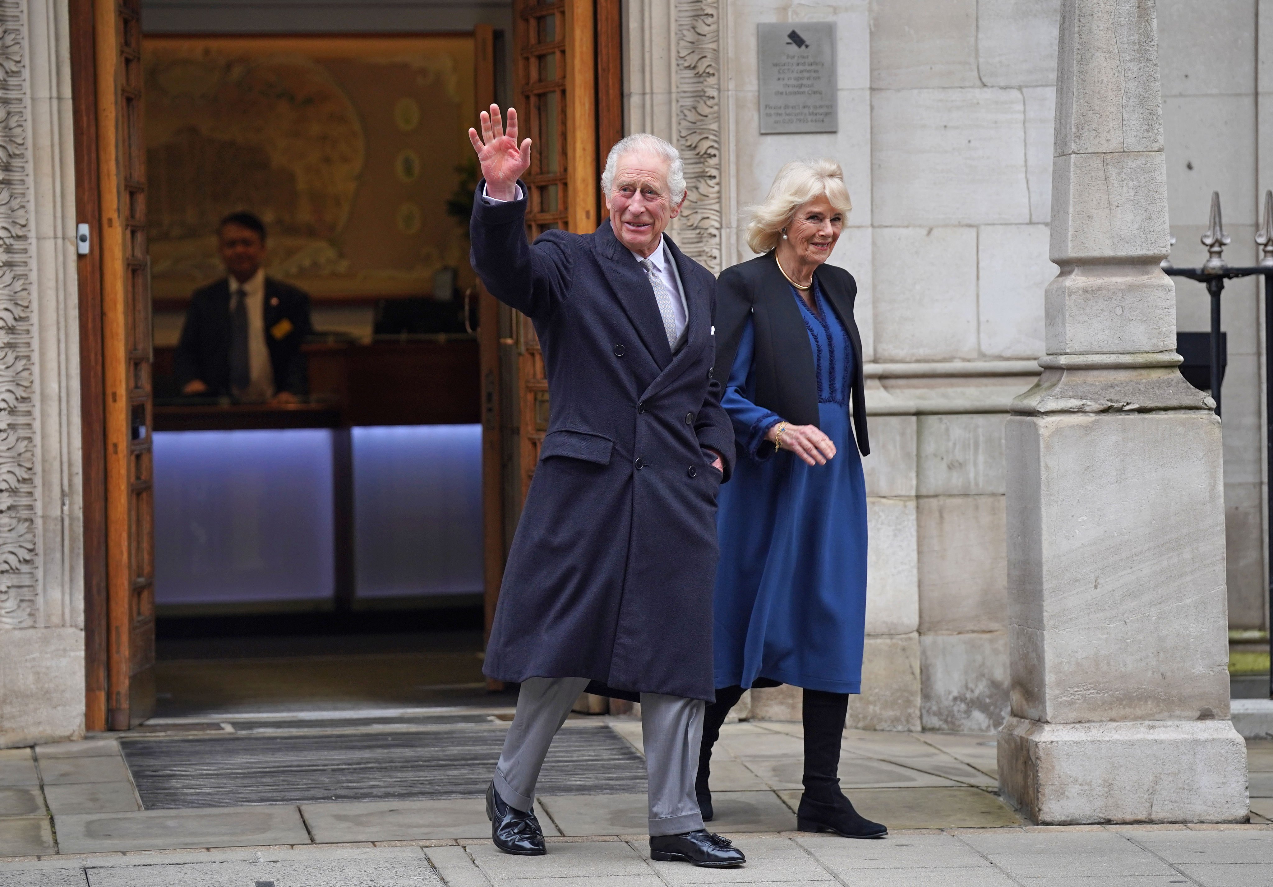 King Charles and Queen Camilla depart The London Clinic in central London, where Britain’s king had undergone a procedure for an enlarged prostate. Photo: PA Wire / dpa