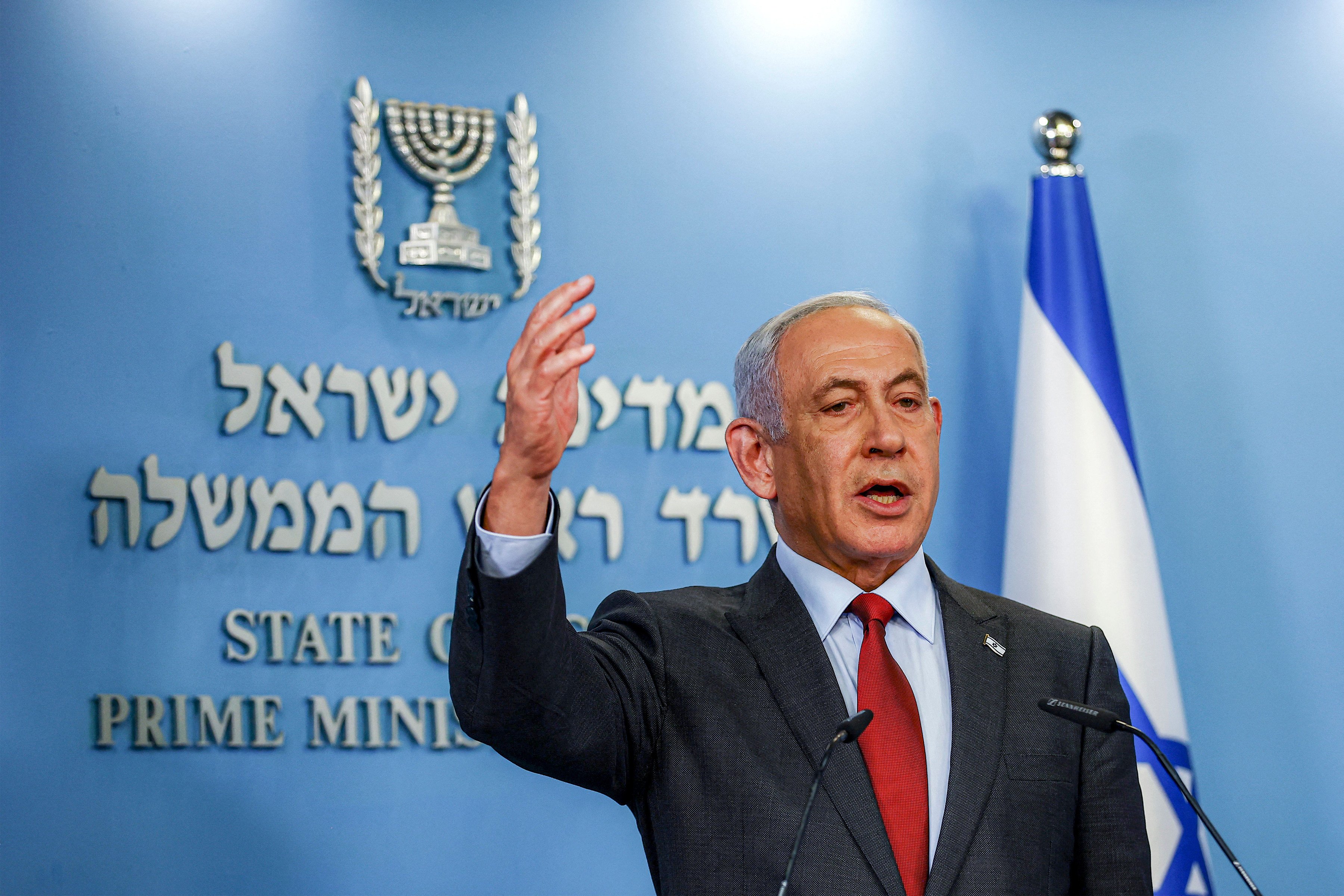 Israeli Prime Minister Benjamin Netanyahu ruled out releasing Palestinian prisoners as part of any deal to halt fighting in Gaza. Photo: TNS