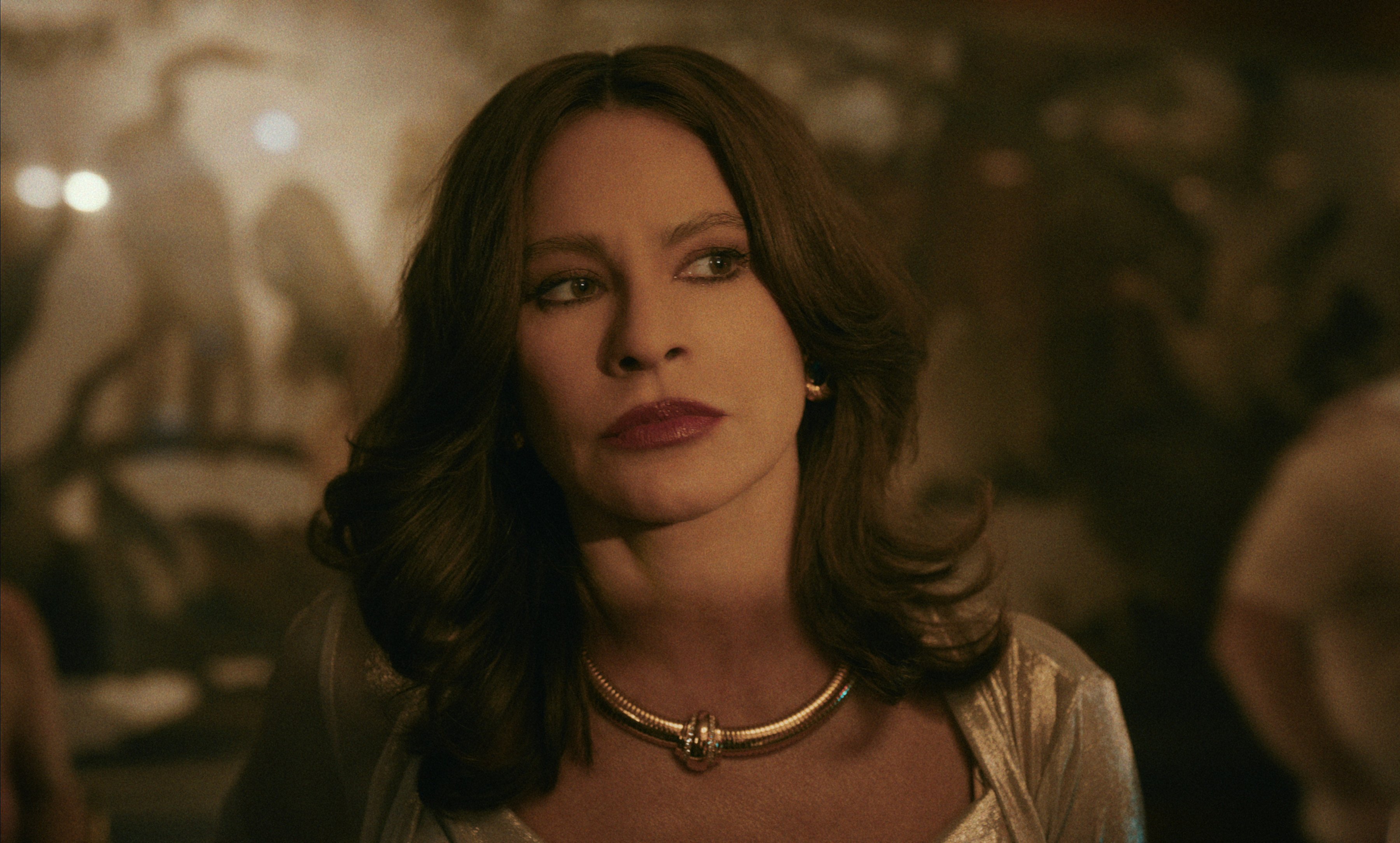 Vergara as Griselda  Blanco in a still from Griselda, the first test of Vergara’s ability to stretch her acting muscles beyond comedy. Photo: Netflix