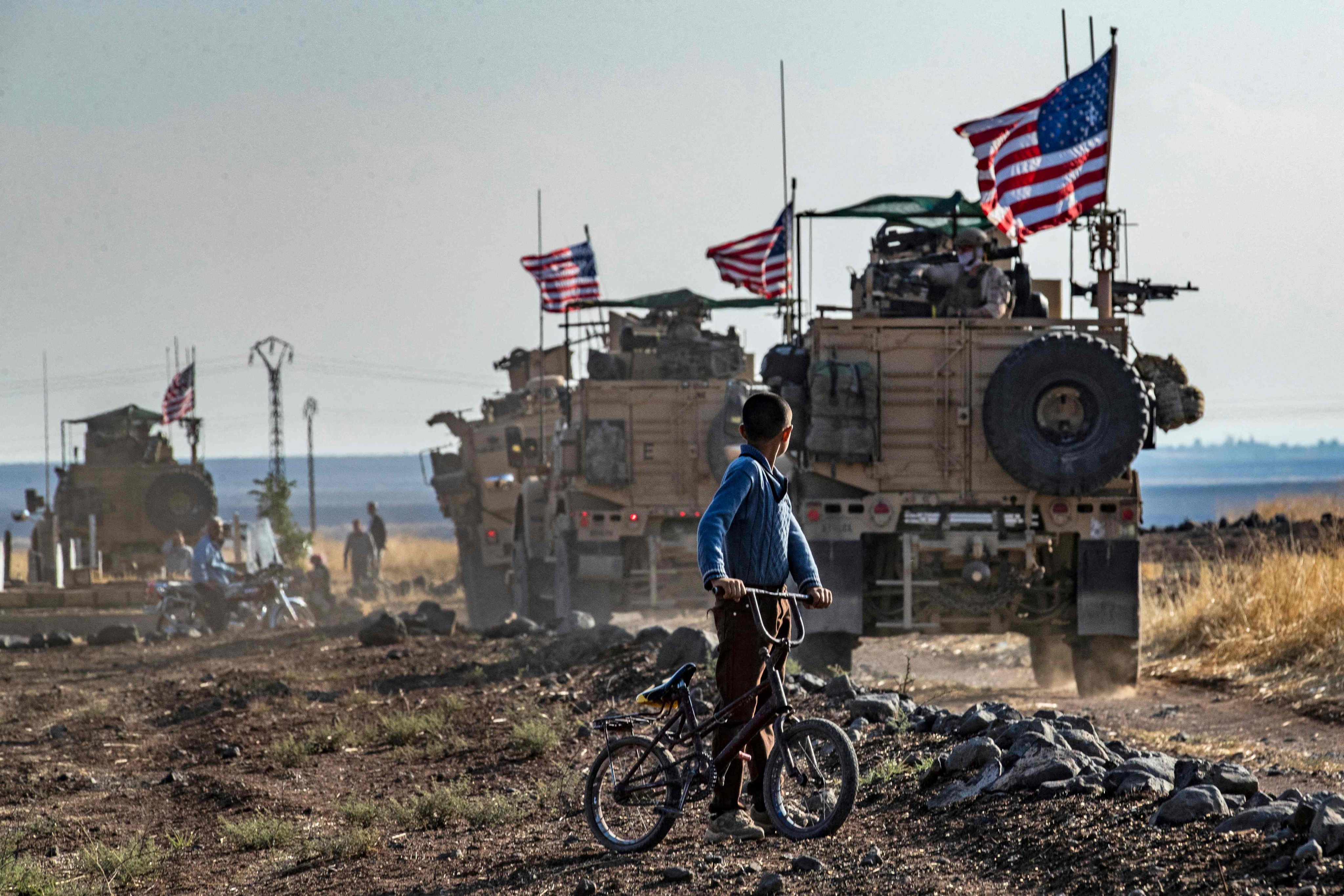 A convoy of US armoured vehicles in northeastern Syria in 2019. File photo: AFP
