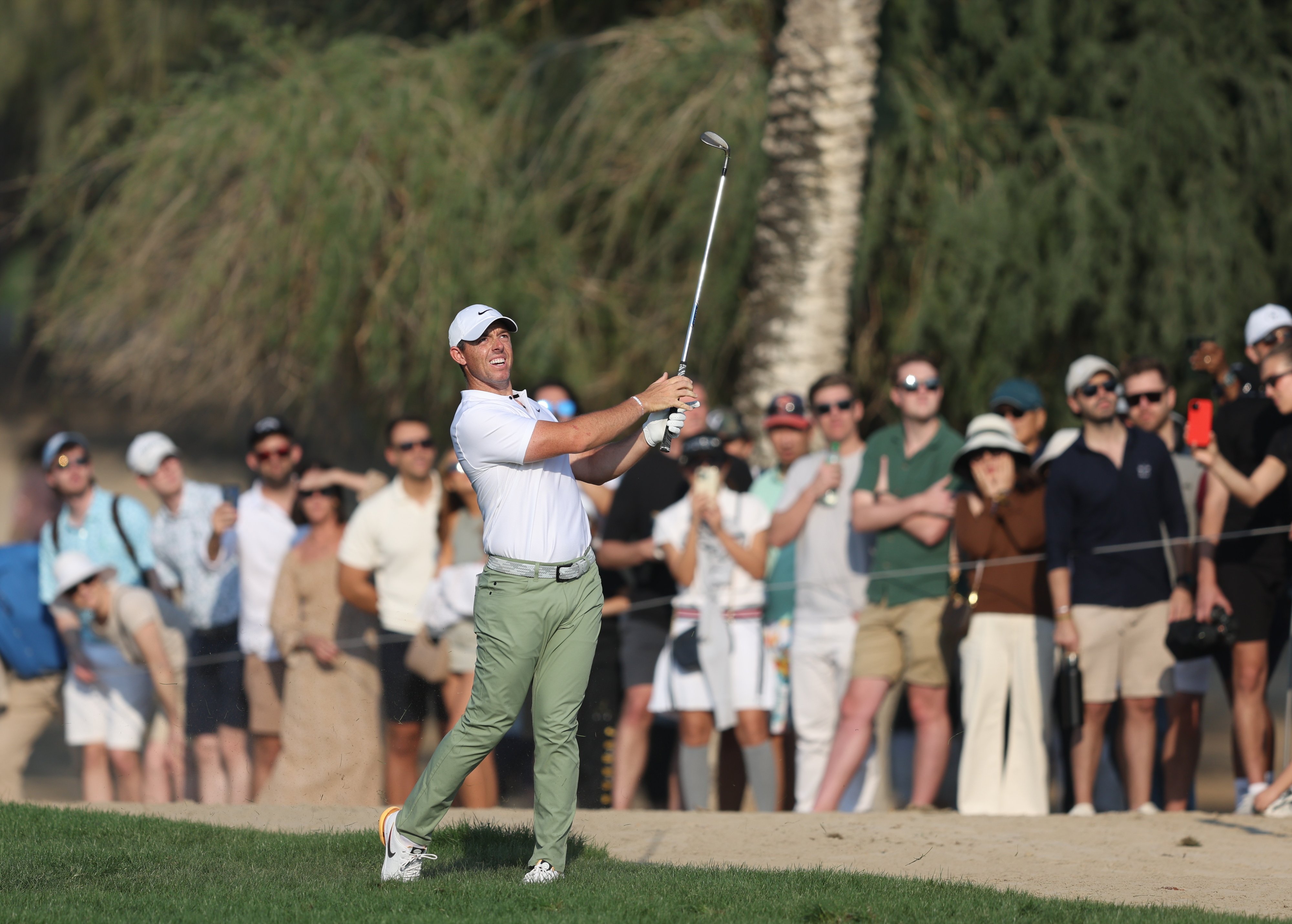 Rory McIlroy during the final round of the Hero Dubai Desert Classic 2024 in Dubai. Photo: EPA-EFE