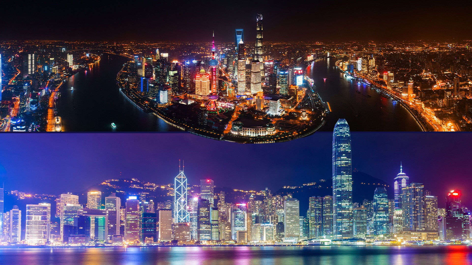 “Shabby” Hong Kong or “over-lit” Shanghai, a debate is raging on social media over which city looks best at night. Photo: SCMP composite/Shutterstock