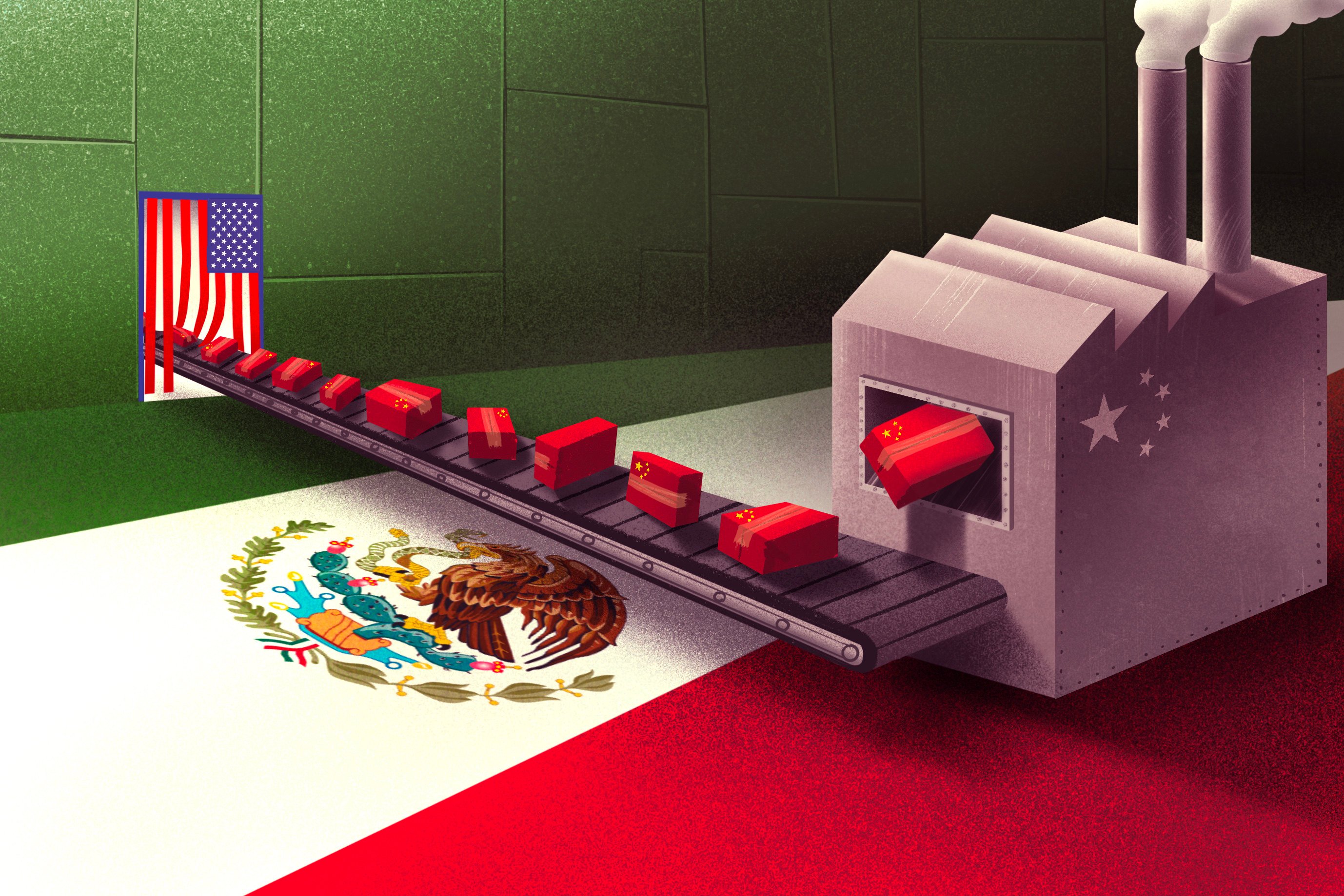 Chinese companies are moving production to Mexico to avoid tariff entanglements, but the US’ southern neighbour offers more than a detour. Illustration: Davies Christian Surya