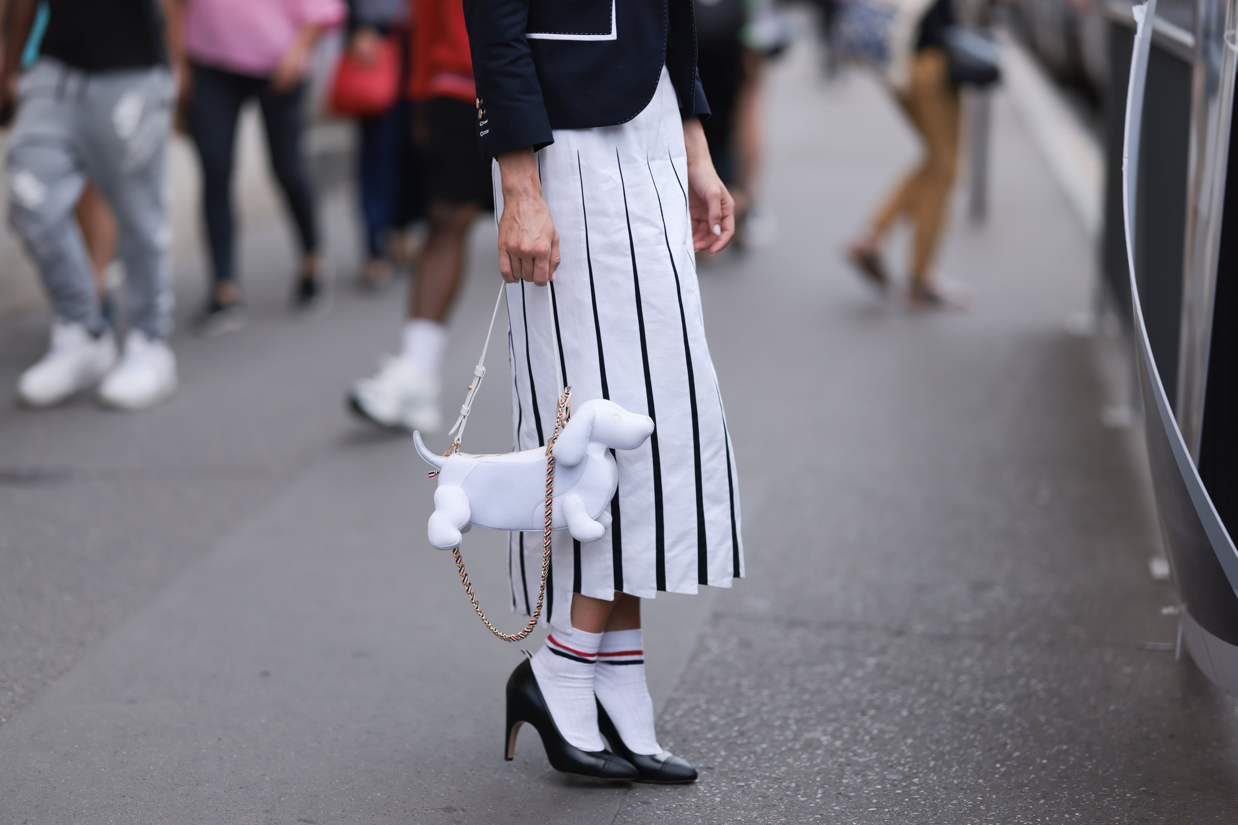 It’s the little things that count: socks can make or break an outfit, as Caroline Daur demonstrated at Paris Fashion Week in July 2023. Photo: Getty Images