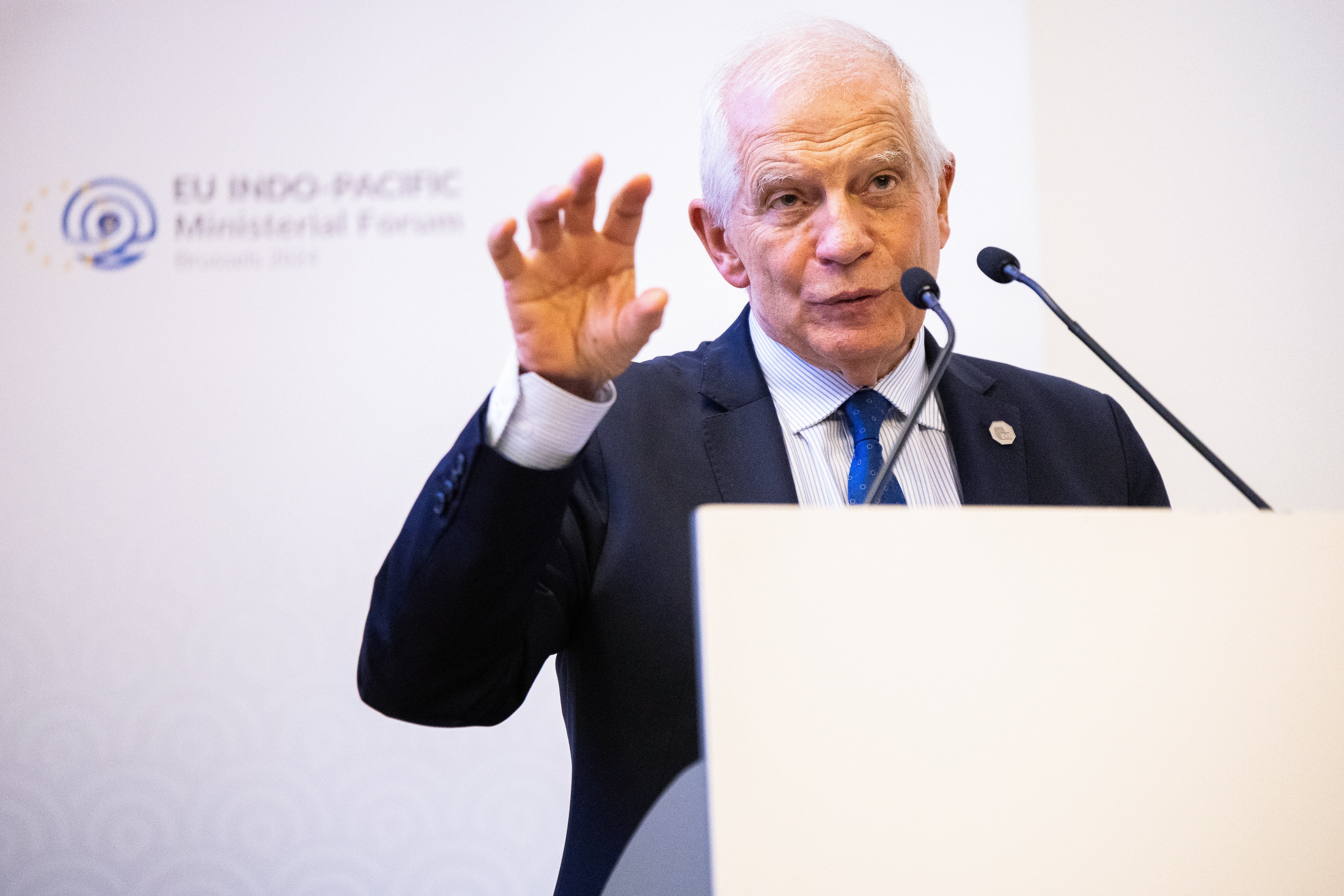 Josep Borrell, EU High Representative for Foreign Affairs and Security Policy, speaking during the European Union Indo-Pacific Ministerial Forum. Photo: European Council/dpa 