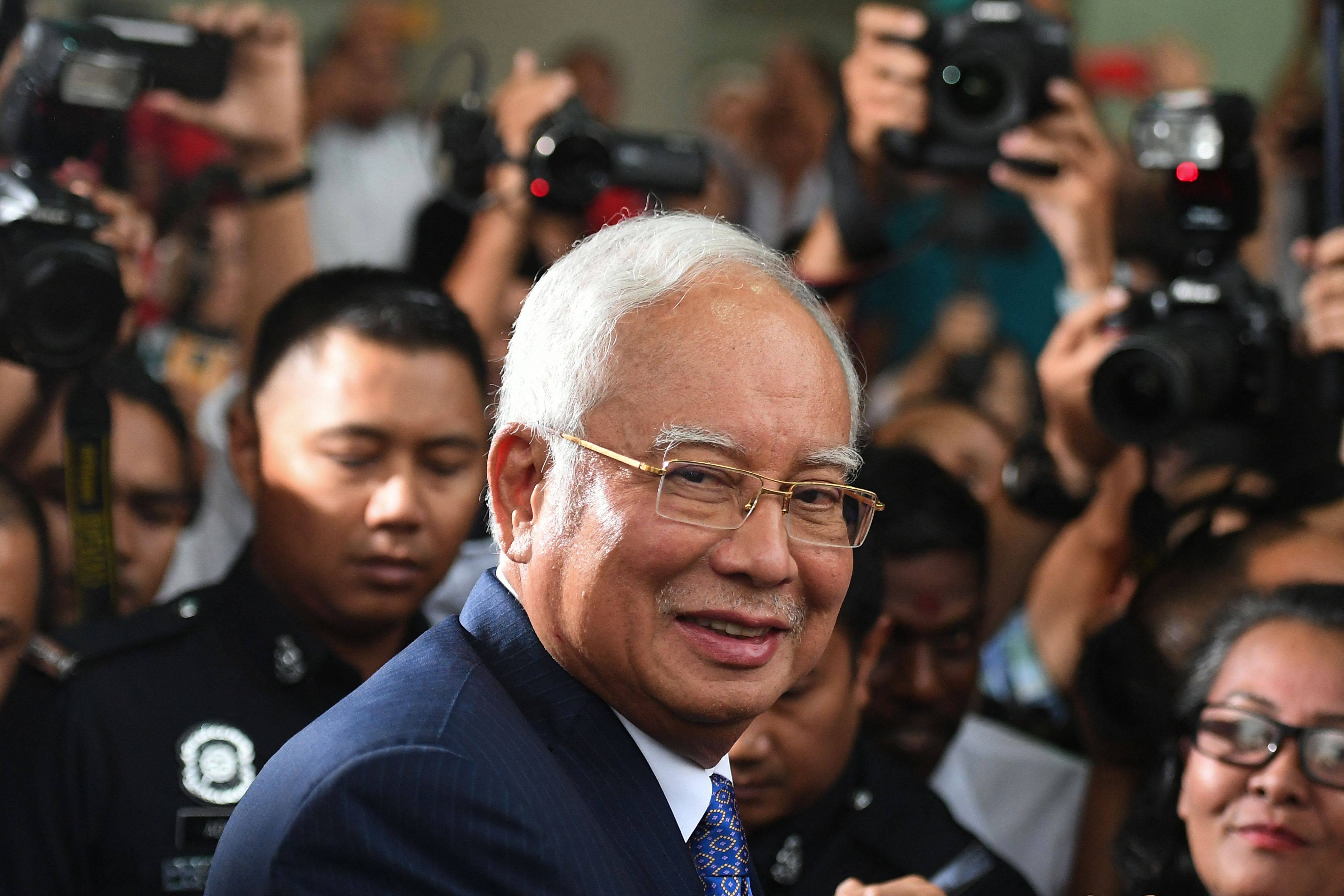 Malaysia’s former prime minister Najib Razak leaves a court in Kuala Lumpur in 2019. Photo: AFP