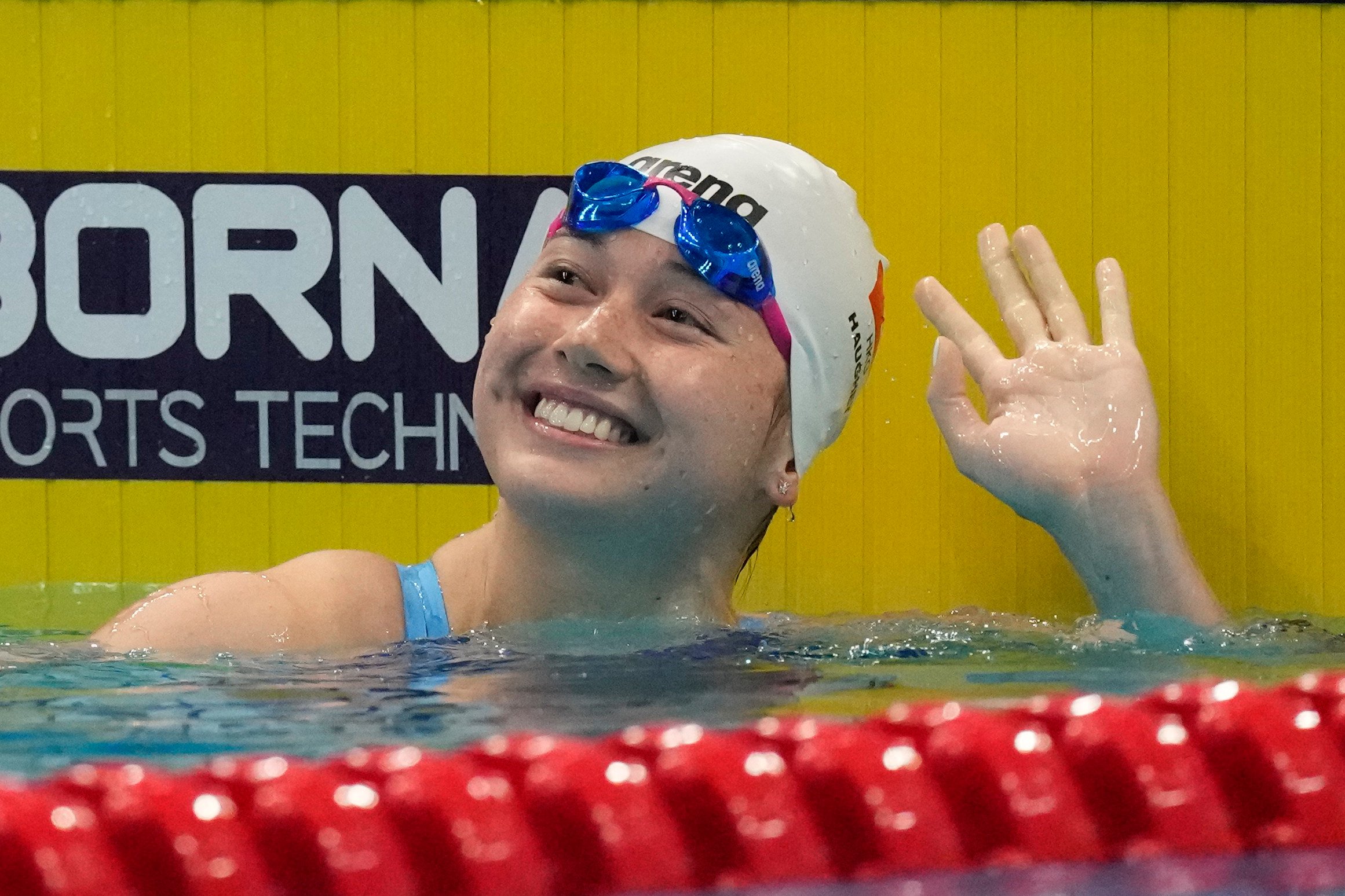 Siobhan Haughey now holds Hong Kong short-course records at all breaststroke distances. Photo: AP