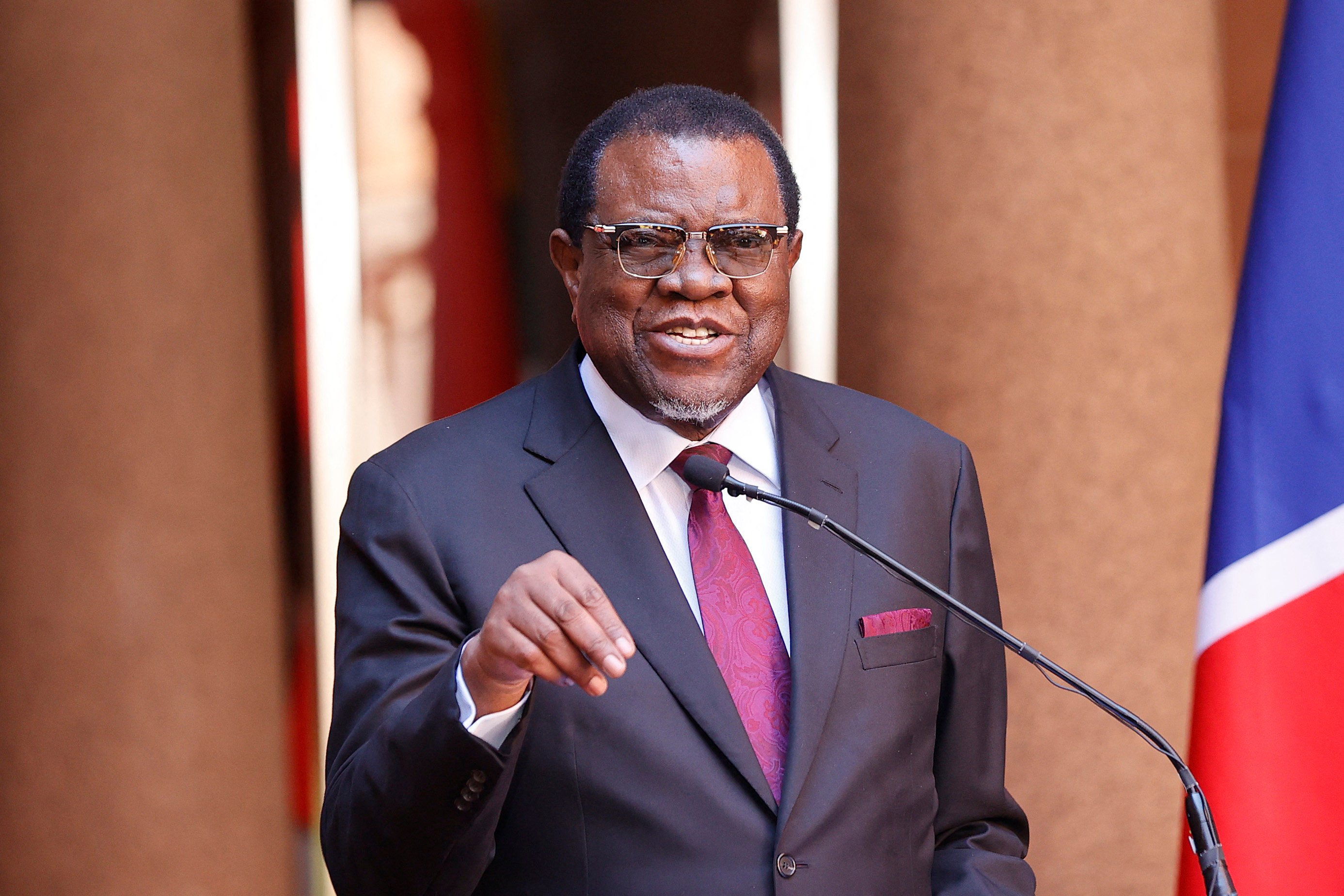 Namibia’s President Hage Geingob died on Sunday. Photo: AFP