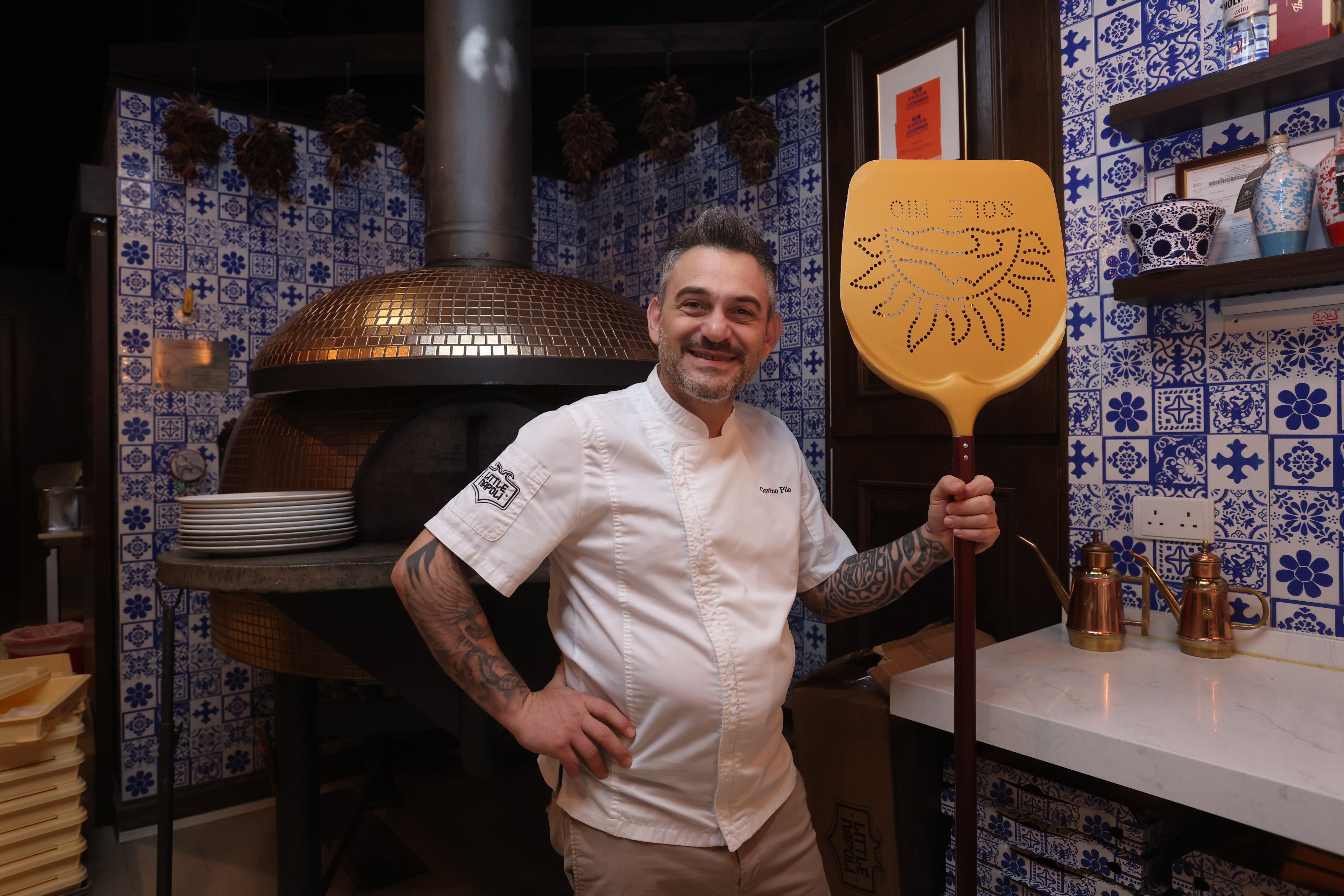 Little Napoli chef Gavino Pilo at his pizzeria in Happy Valley. Giving Hong Kong people “a true taste” of Italy has always been his plan. In honour of World Pizza Day, we look at the panoply of pies Hong Kong has to offer. Photo: Jonathan Wong