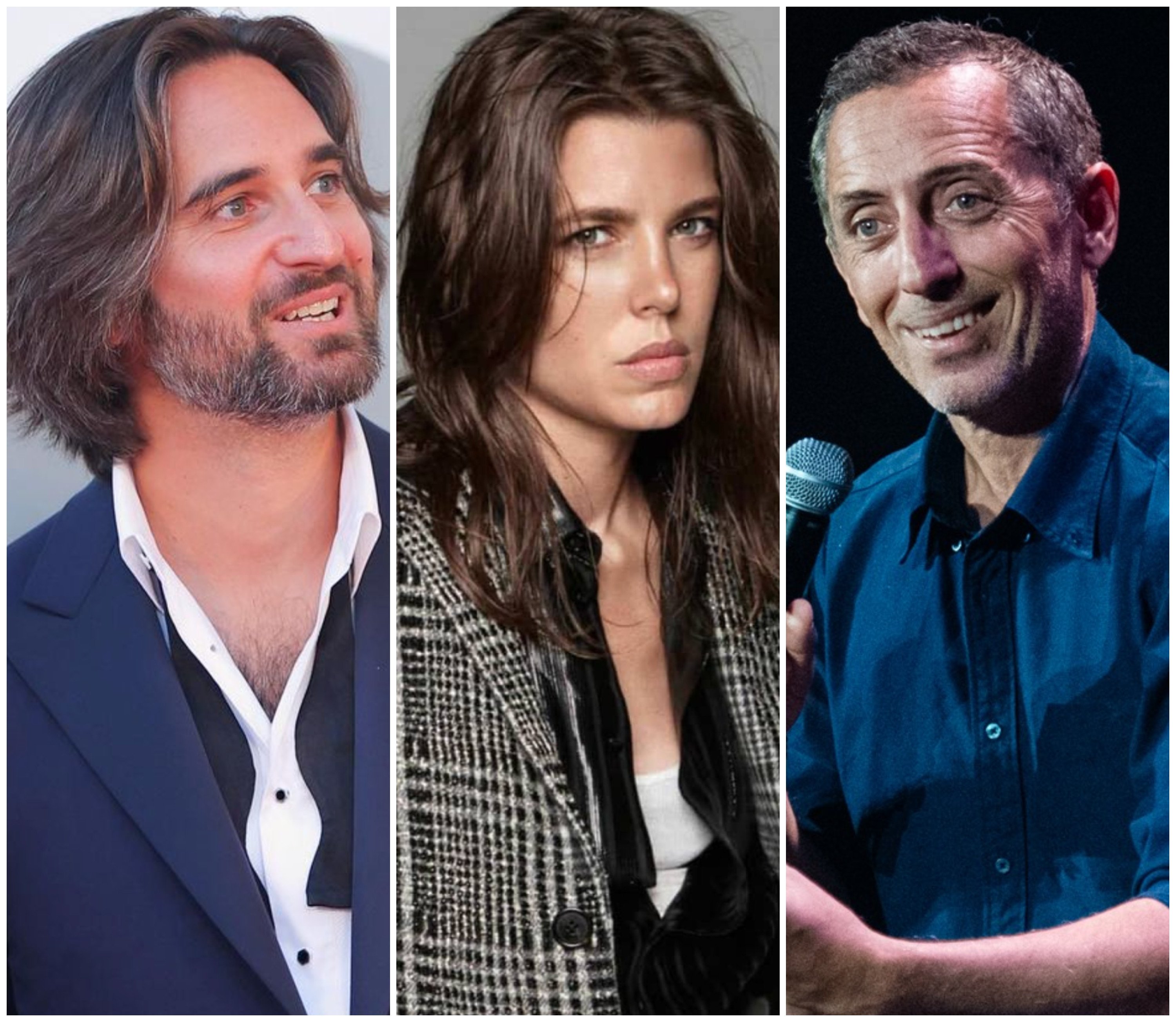 Charlotte Casiraghi (centre) of Monaco has had relationships with Dimitri Rassam (left) and Gad Elmaleh (right), among others. Photos: @dimitri_rassam, @charlottecasiraghi/Instagram; Directo Prod/Facebook
