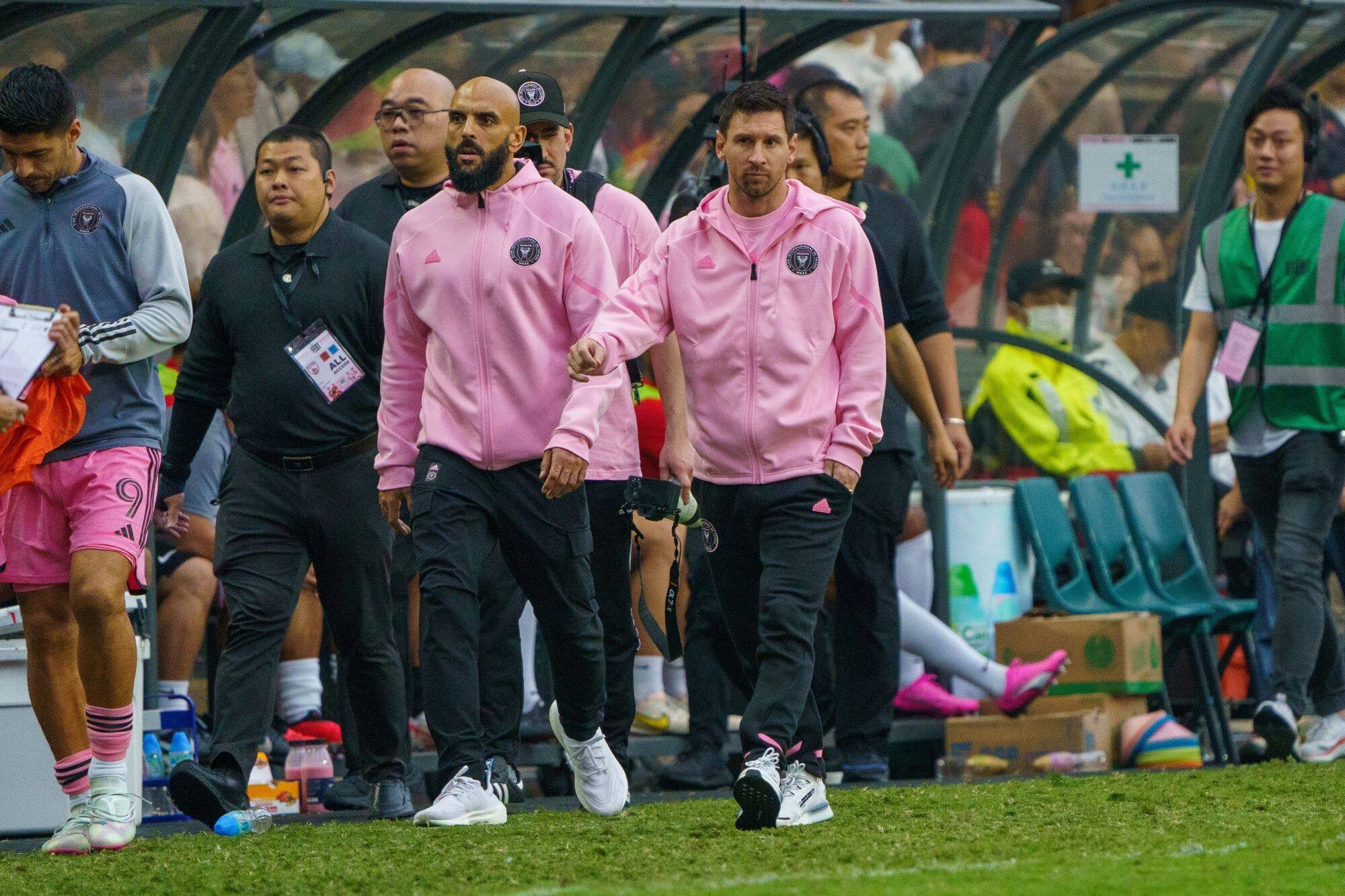 Lionel Messi cut a sullen figure during an abortive visit to Hong Kong. Photo: Bloomberg