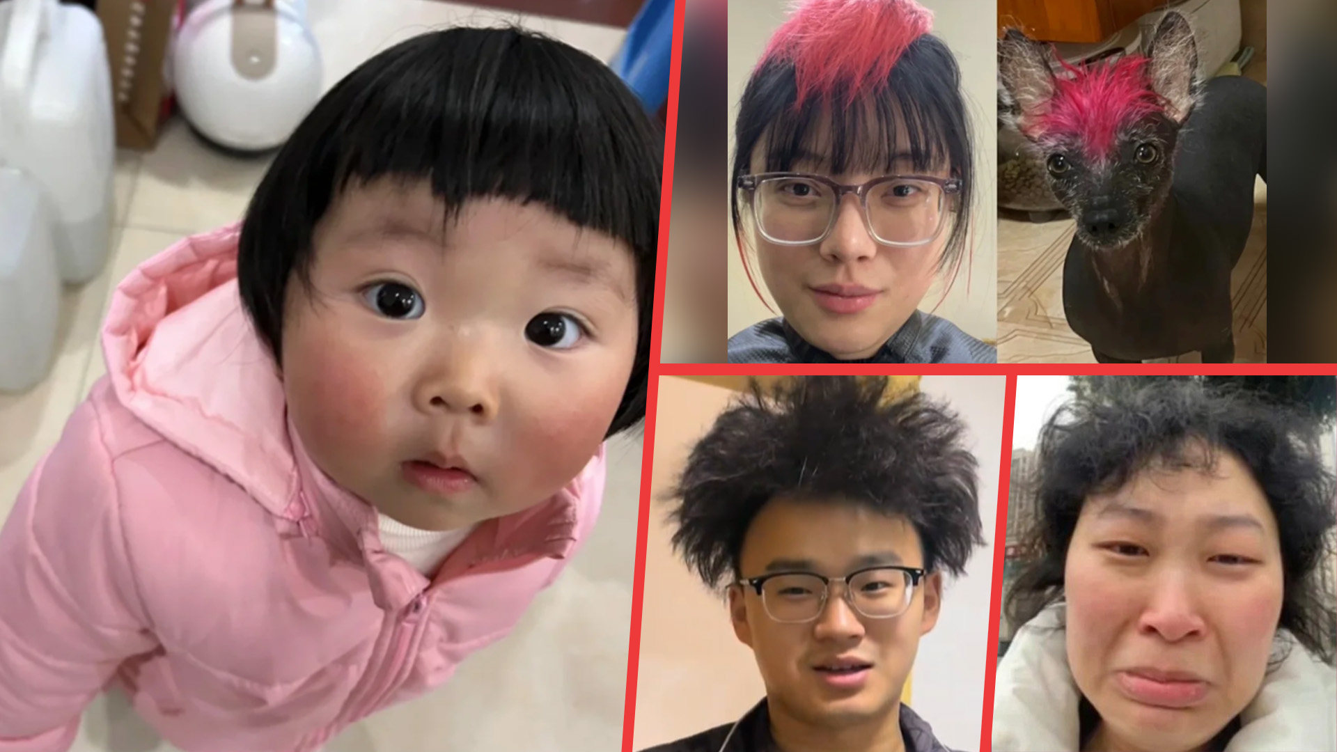The belief in China that having a haircut in the first month of the Lunar New Year can lead to misfortune  makes many people head to the salon for a trim before the Spring Festival begins, but it doesn’t always go to plan. Photo: SCMP composite/Xiaohongshu