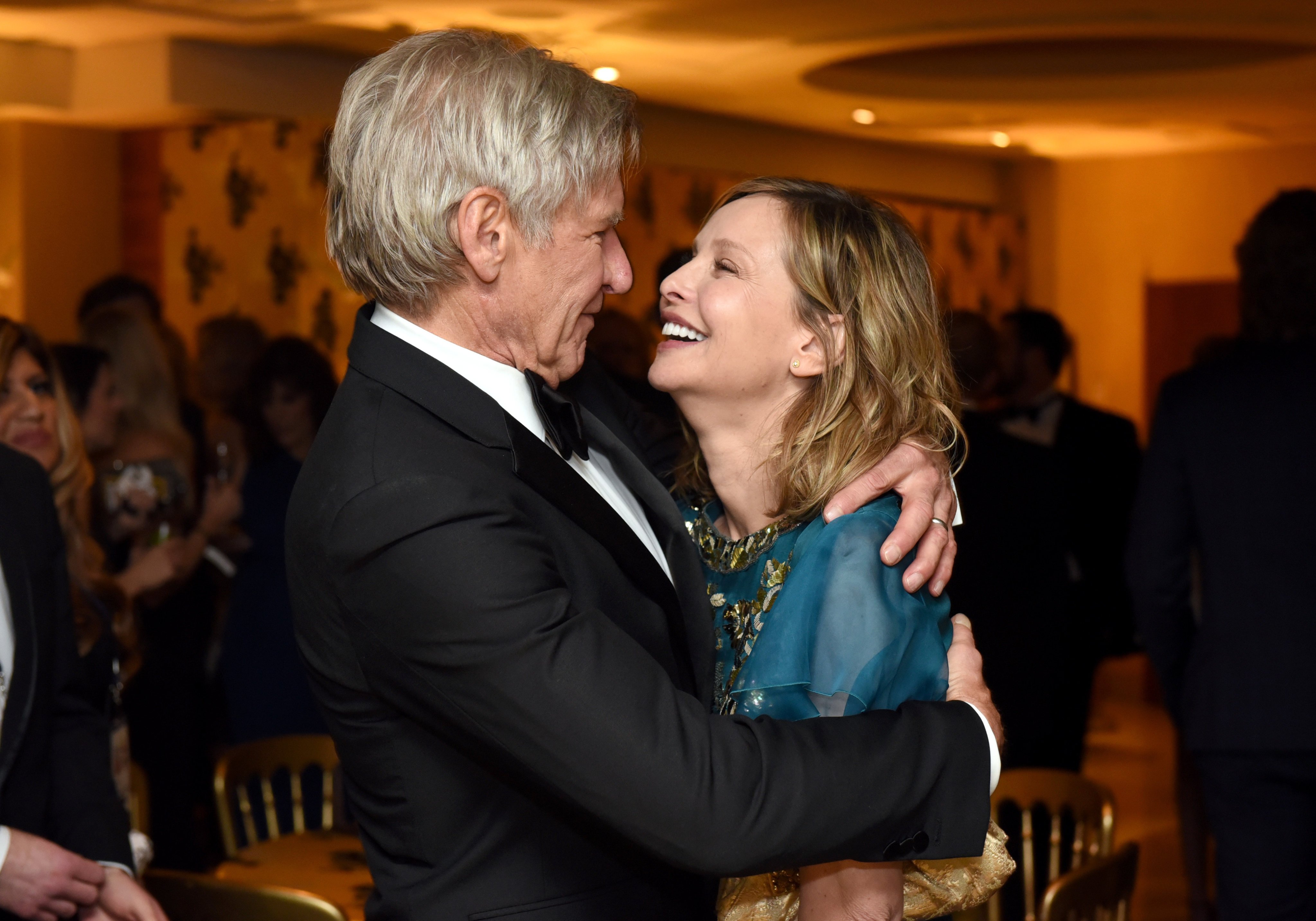 Actors Harrison Ford (L) and Calista Flockhart attend HBO’s Official Golden Globe Awards After Party at The Beverly Hilton Hotel on January 10, 2016 in Beverly Hills, California. Photo: FilmMagic

