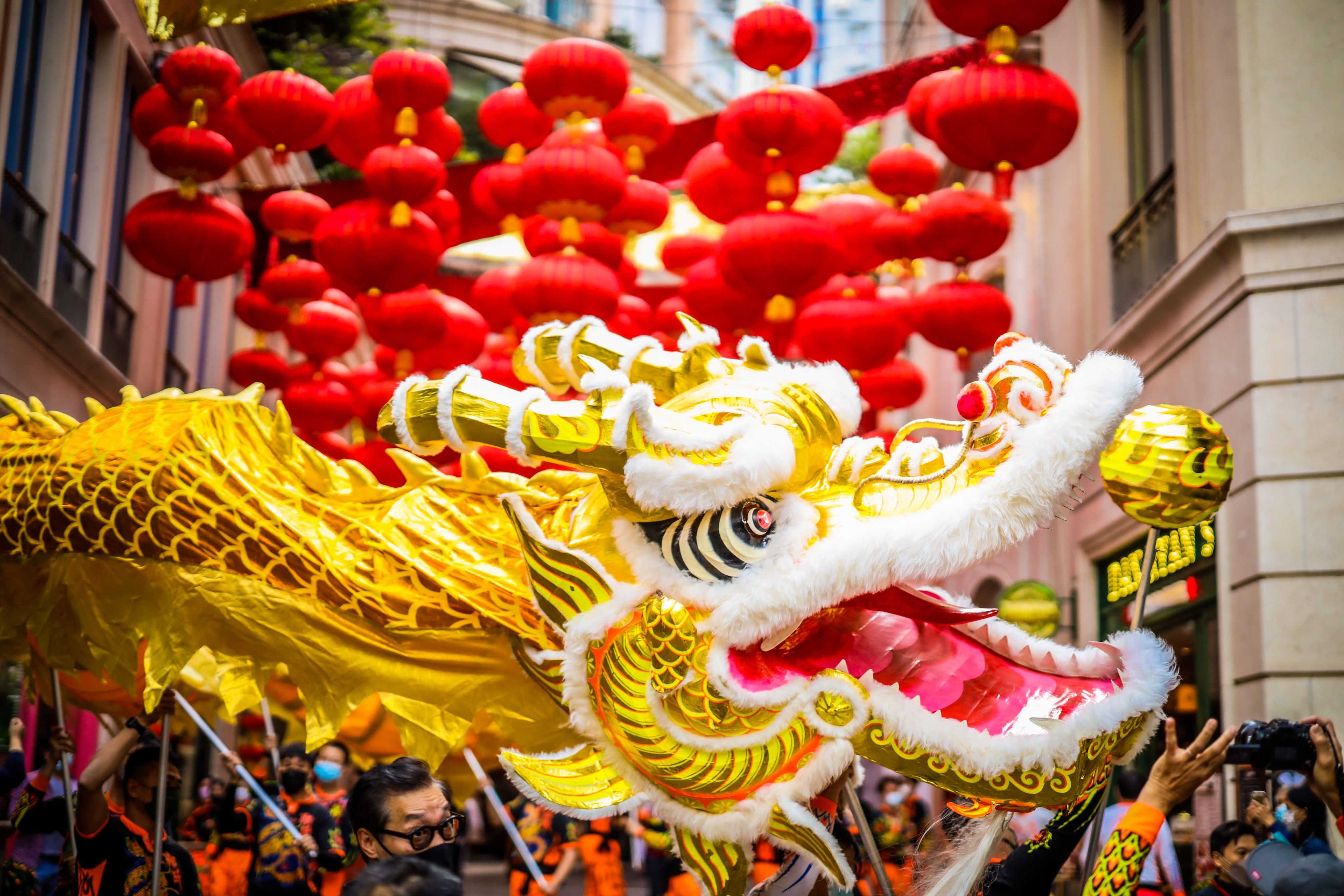 The Dragon & Lion Dance Spectacular at Lee Tung Avenue on February 20 is one of many fun things to do in Hong Kong during Lunar New Year to usher in the Year of the Dragon. Photo: Lee Tung Avenue