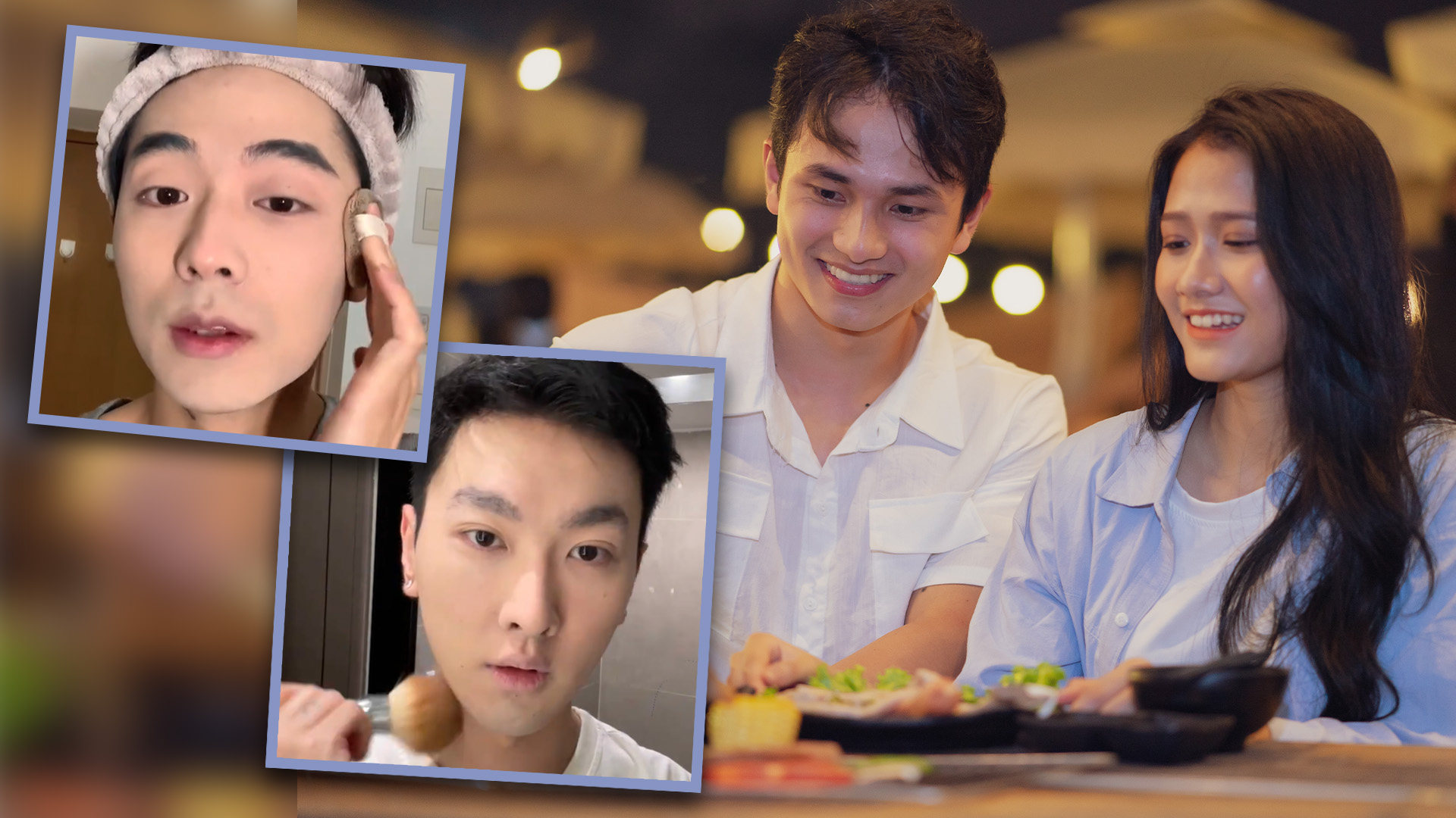 Young men in China are turning to cosmetics to boost their chances of finding love during the hectic and competitive Lunar New Year dating period. Photo: SCMP composite/Shutterstock/Xiaohongshu
