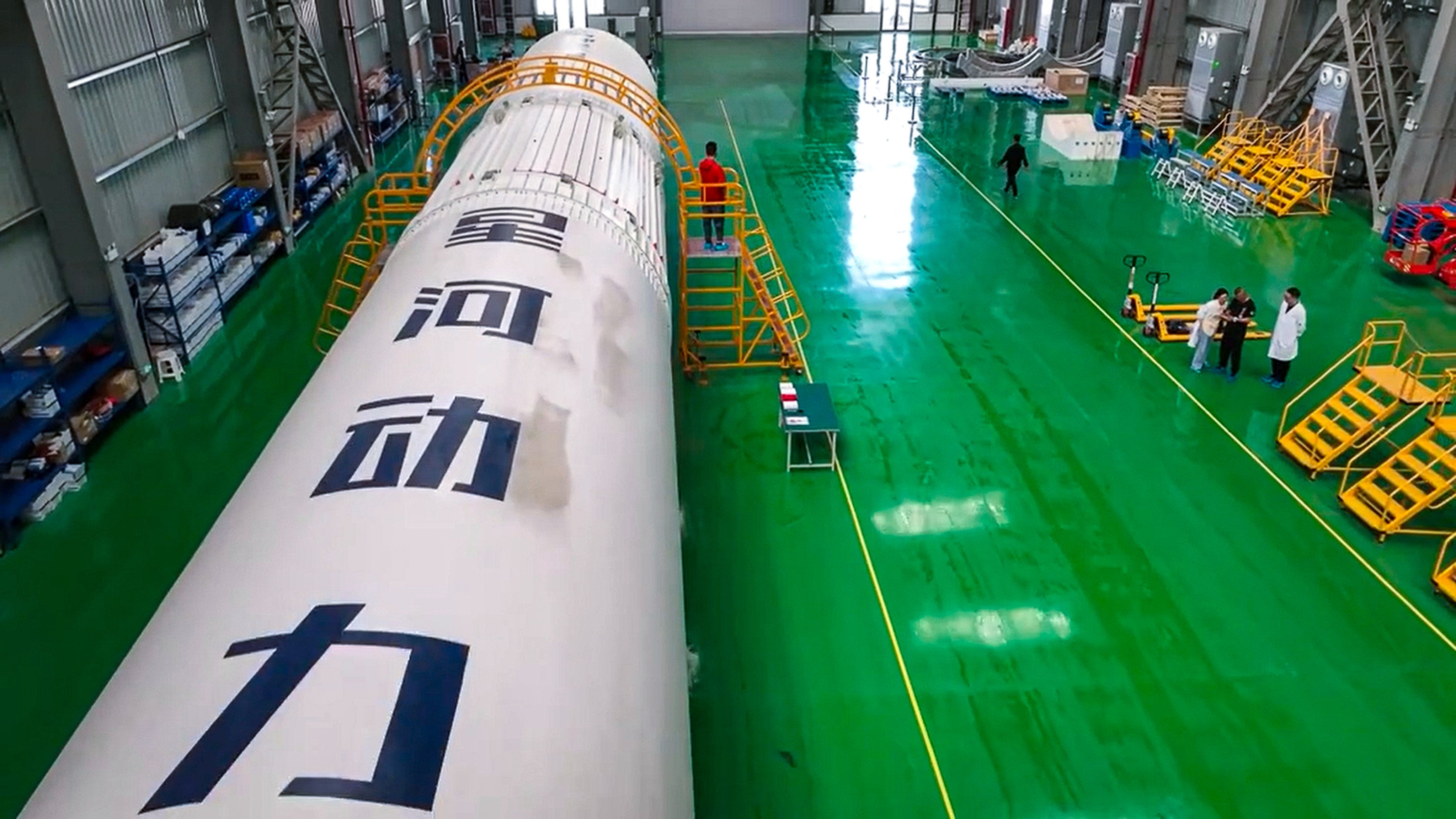 Pallas-1 is a 49-metre kerosene-liquid oxygen rocket that is designed to be used up to 50 times. Photo: Weibo