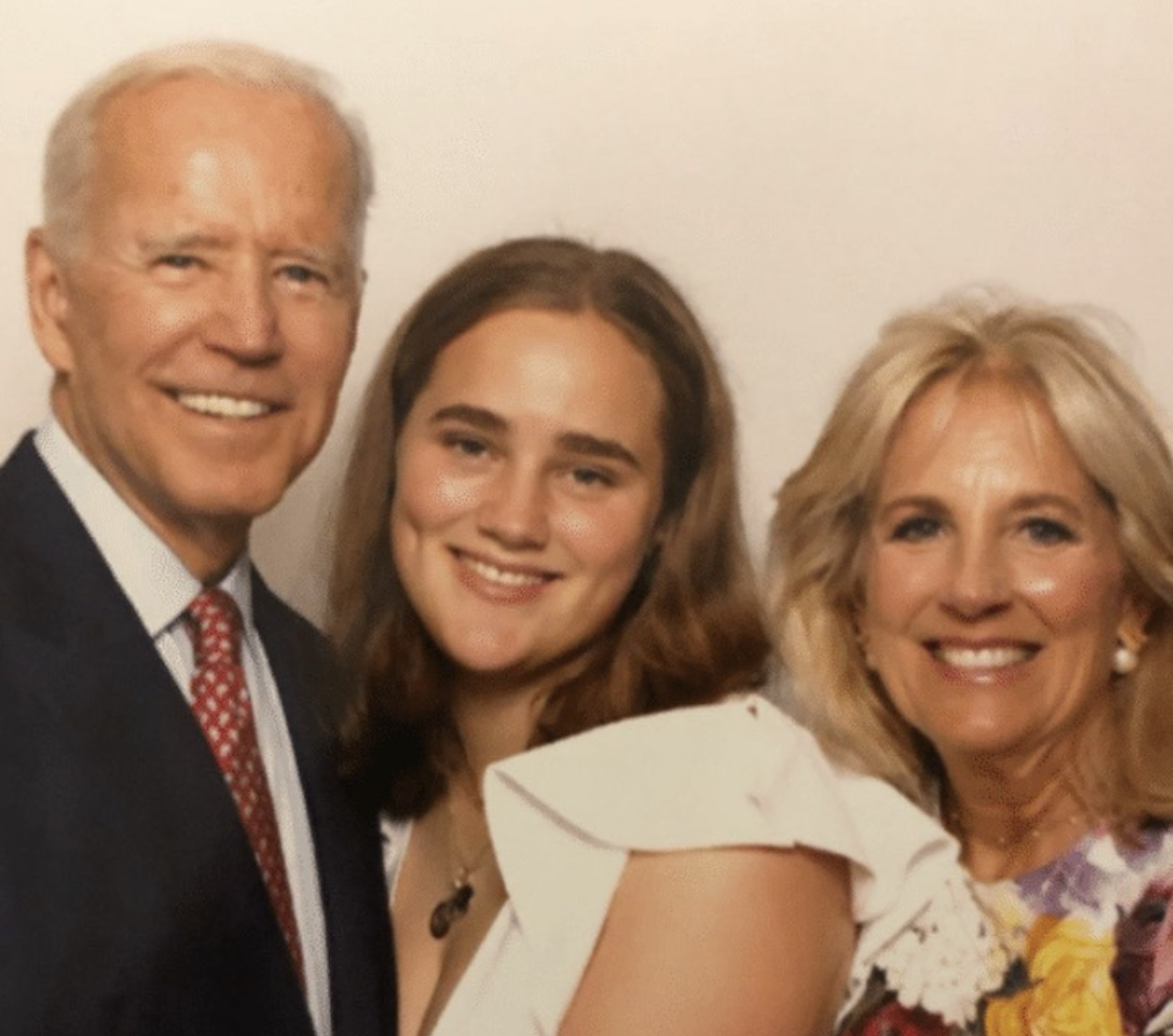 President Joe Biden, his granddaughter Maisy Biden, and his wife Jill Biden. Photo: @biden46harris49/Instagram 