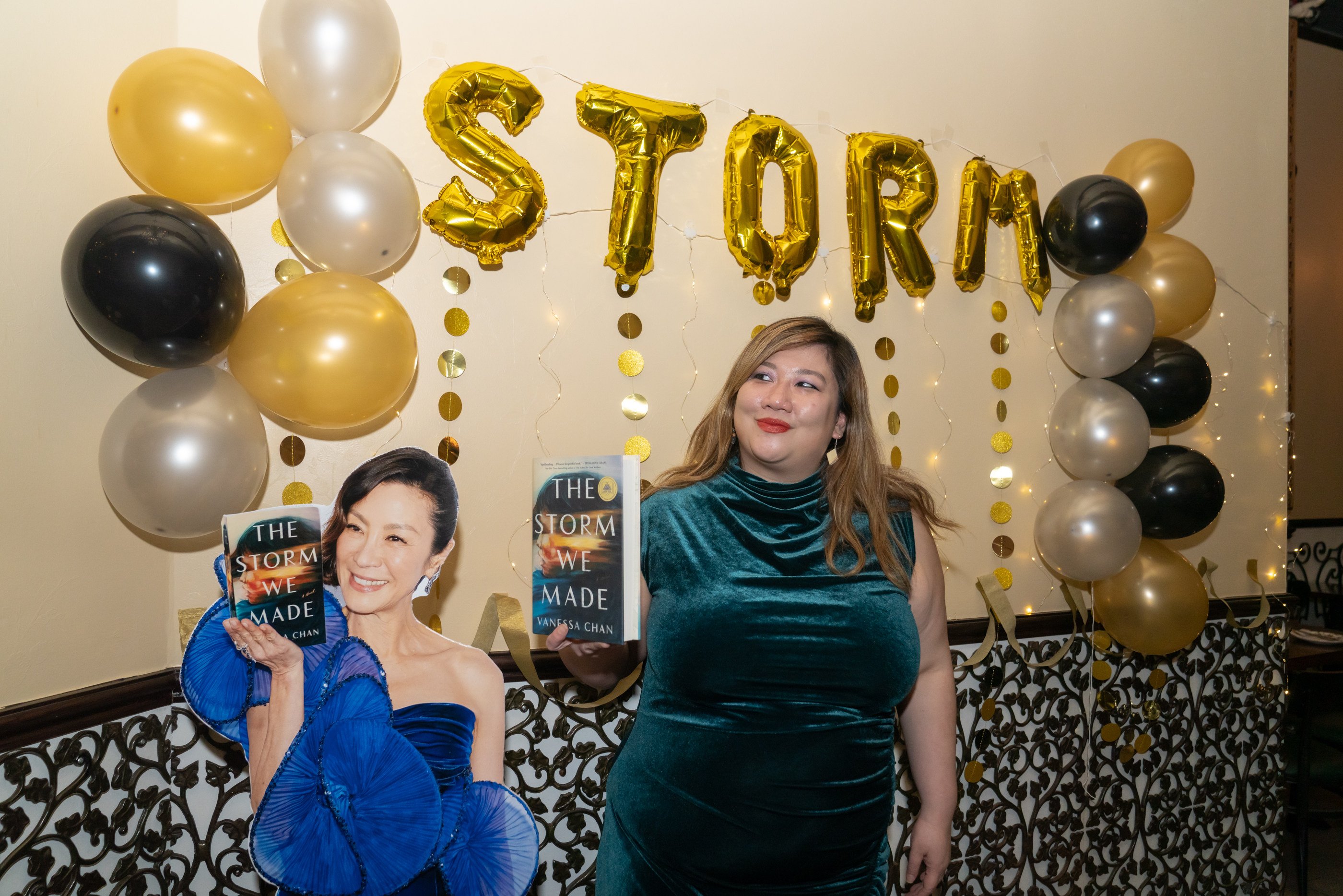 When Vanessa Chan organised a launch party for The Storm We Made, friends surprised her with a large cut-out of Michelle Yeoh. 