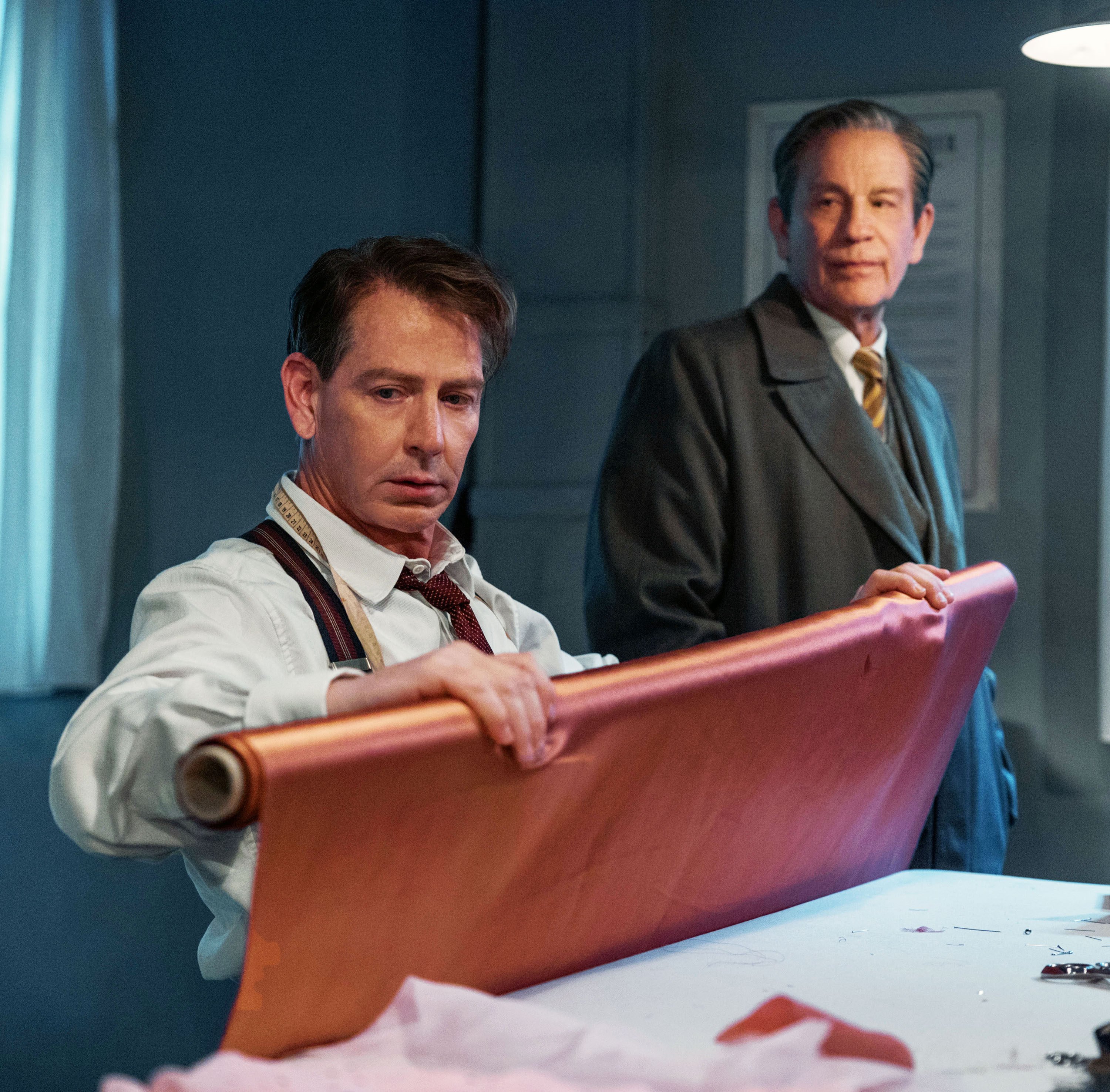 Ben Mendelsohn as Christian Dior in a still from the Apple TV+ series The New Look. He talks about being cast as the designer, why he often struggled to fit in as a child, and why he dropped out of a US boarding school. Photo: TNS