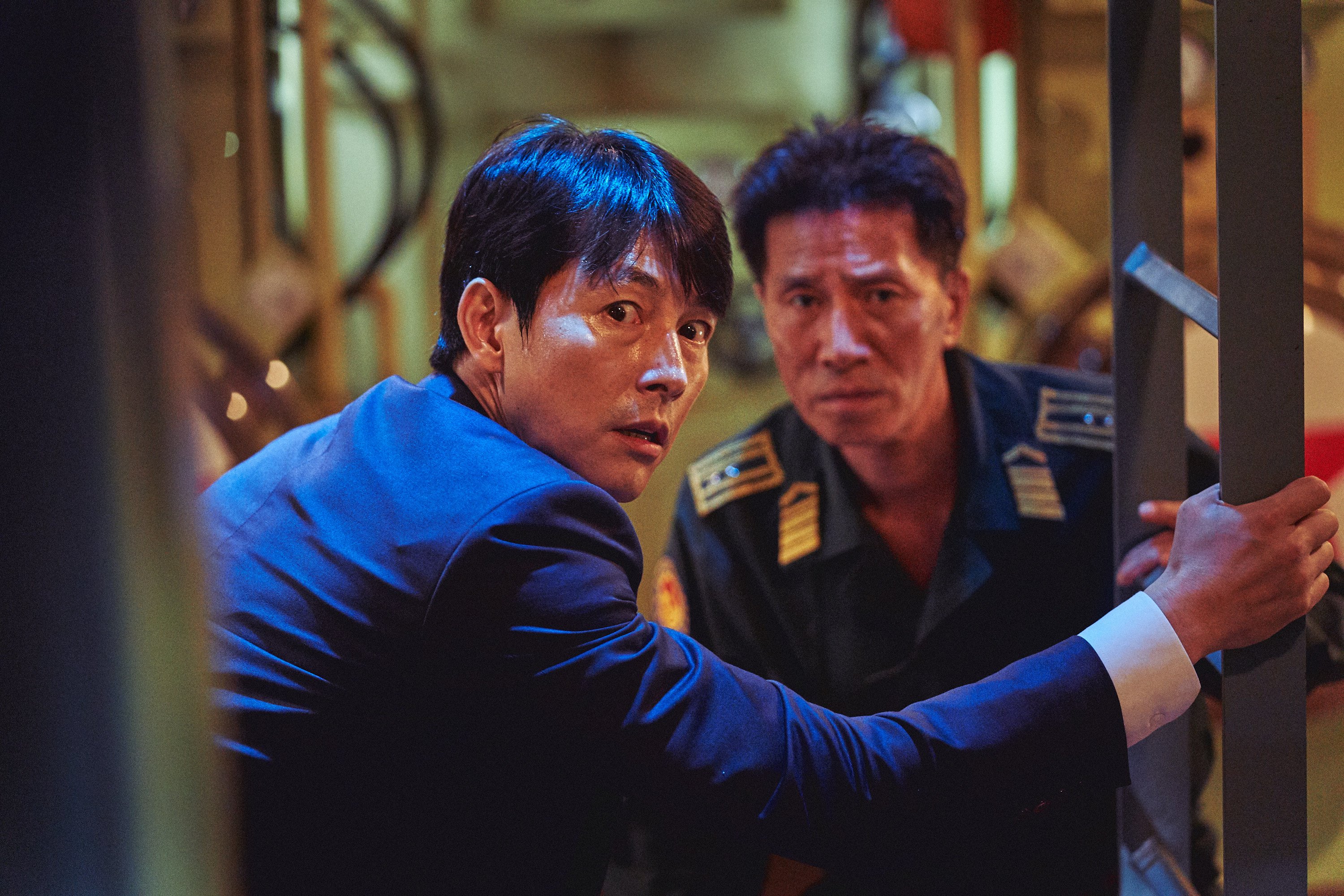 Jung Woo-sung (left) plays the South Korean President in Steel Rain 2: Summit.