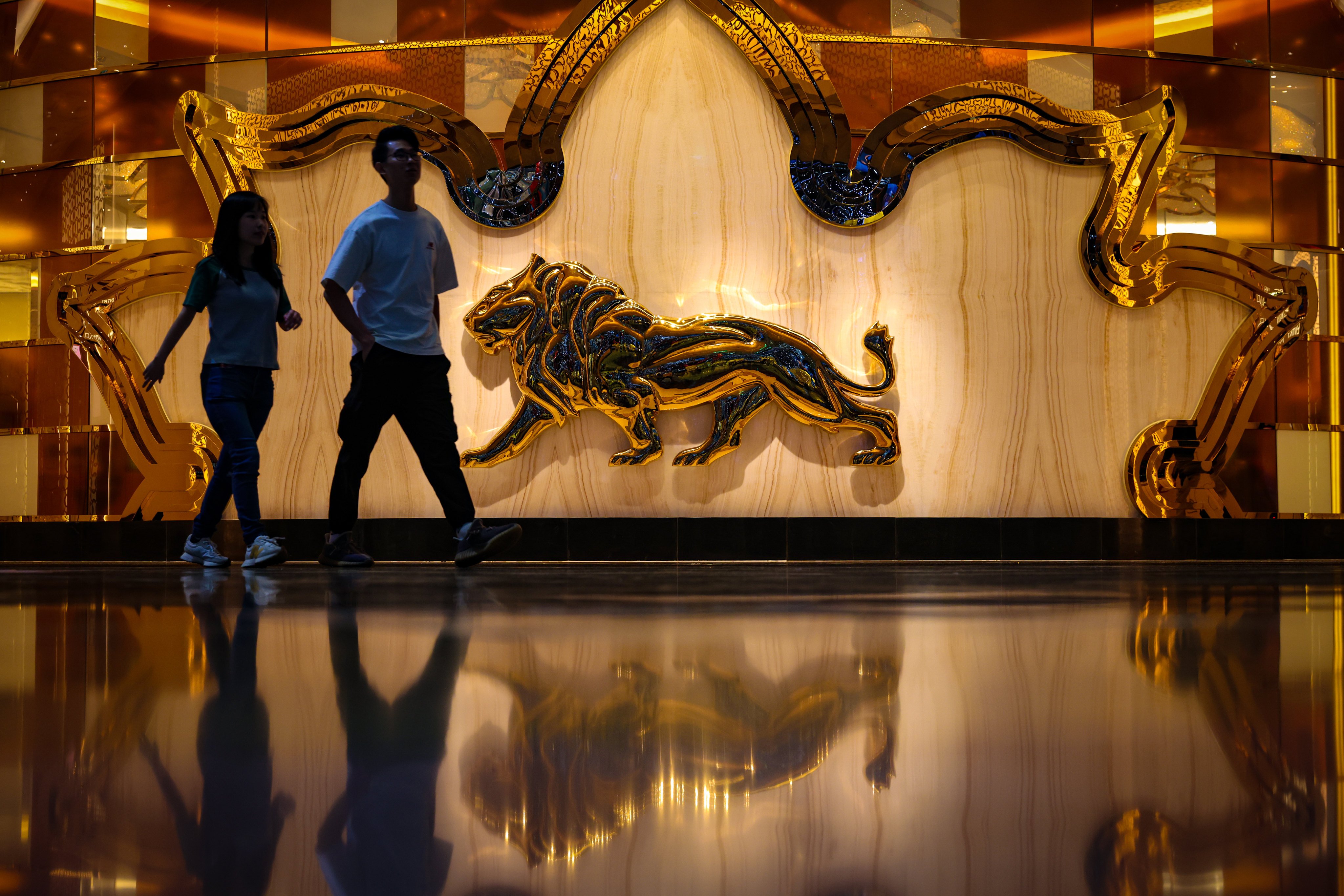 Tourists walk out from the casino at the MGM Cotai, a casino resort, at Cotai Stripin in Macau. Photo: Yik Yeung-man