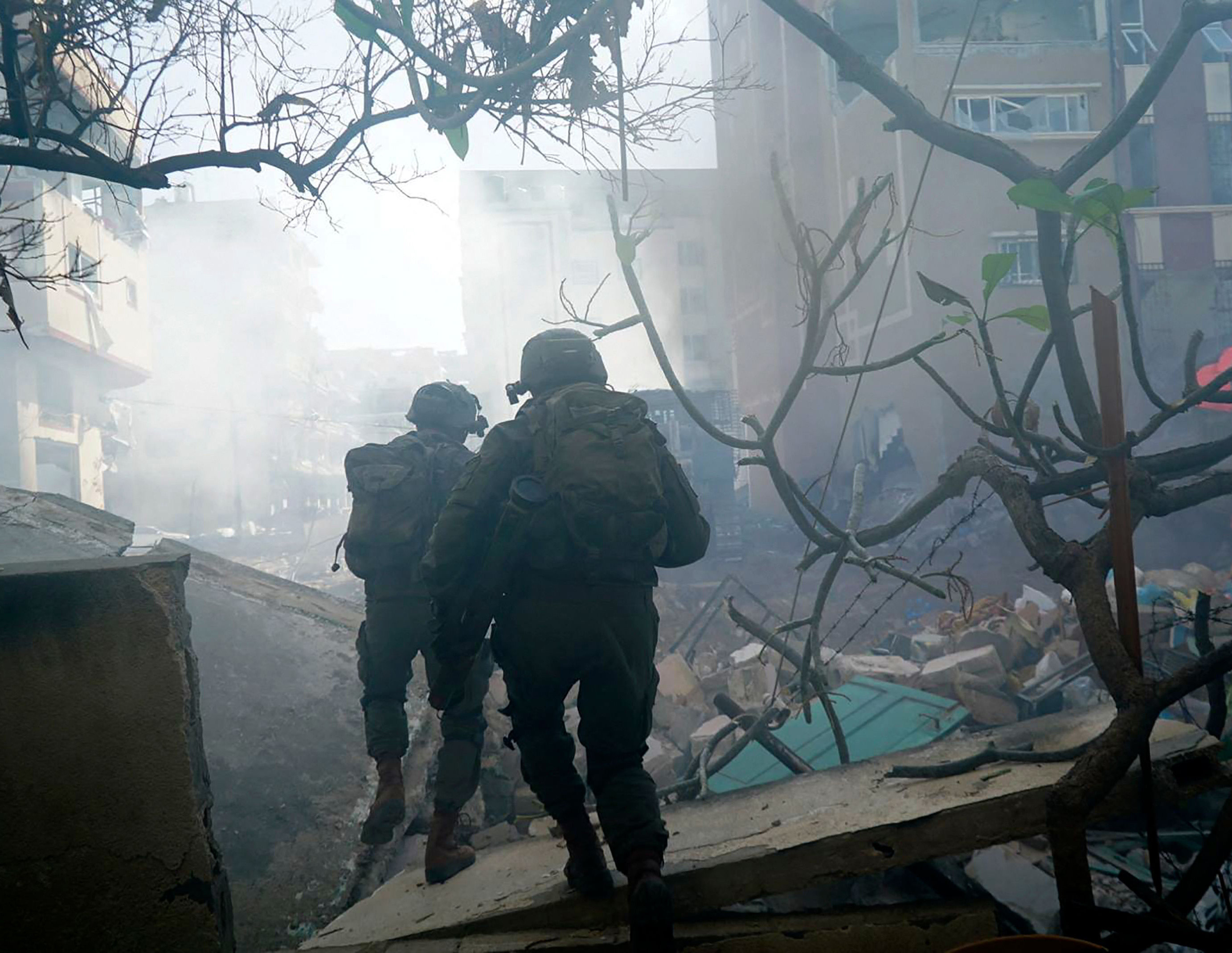 The Israeli army on the ground in the Gaza Strip, amid ongoing battles between Israel and the Palestinian militant group Hamas on February 13, 2024. Photo: AFP