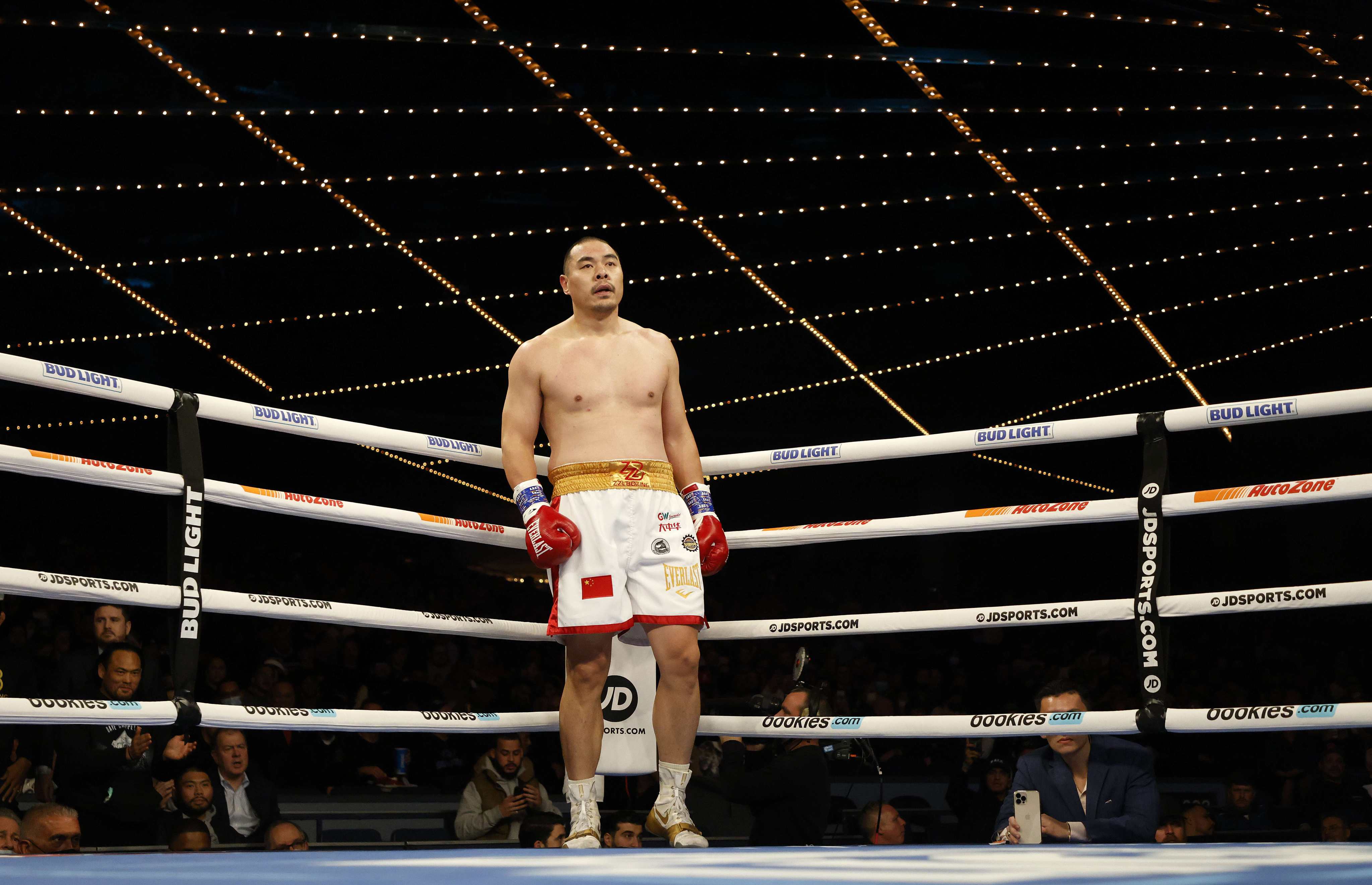 Zhang Zhilei will put his WBO interim heavyweight title on the line against Joseph Parker in Riyadh on March 8. Photo: AFP