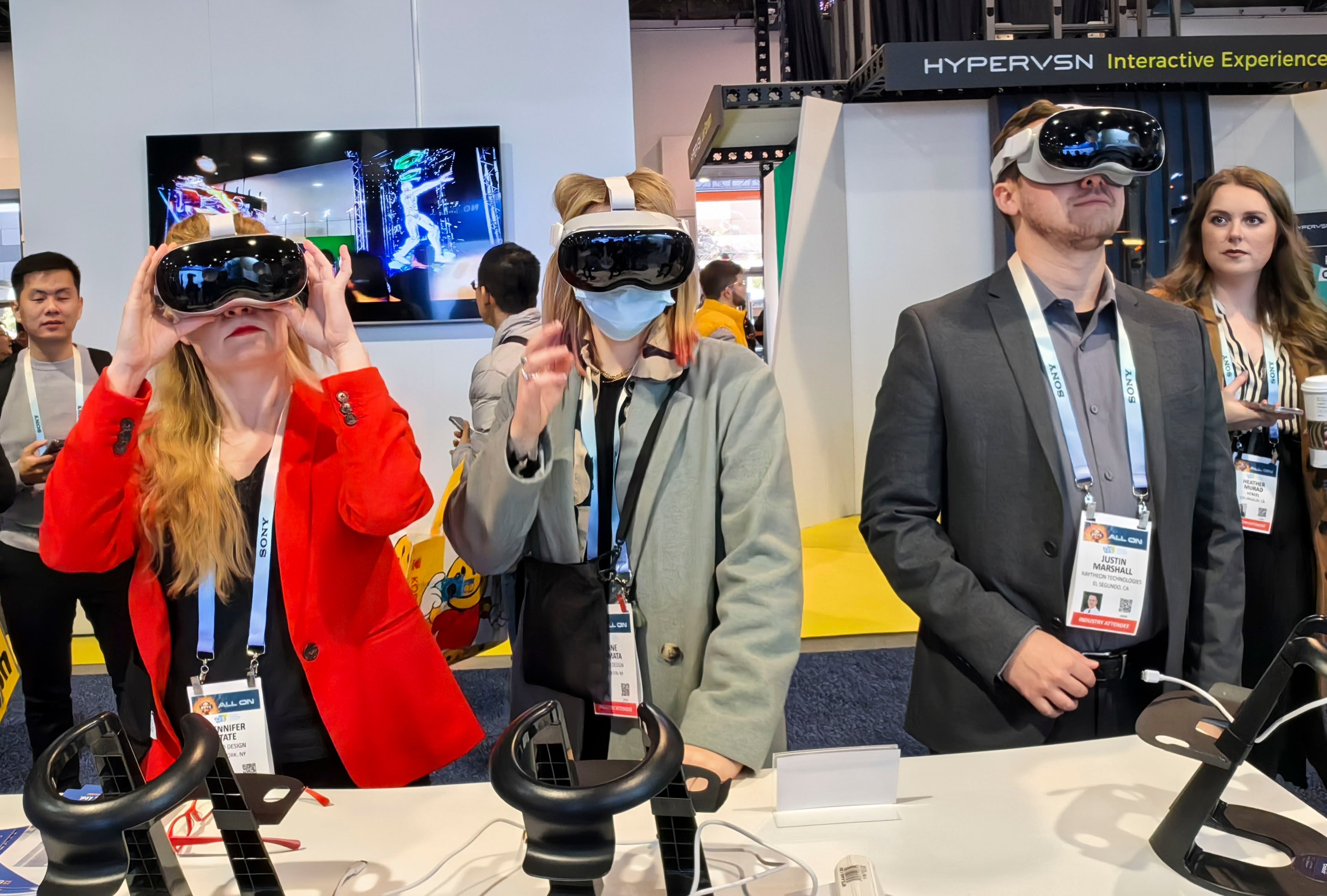 Shenzhen-based virtual reality headset maker EmdoorVR showcased its Apple Vision Pro-inspired device at CES in January. Photo: Handout
