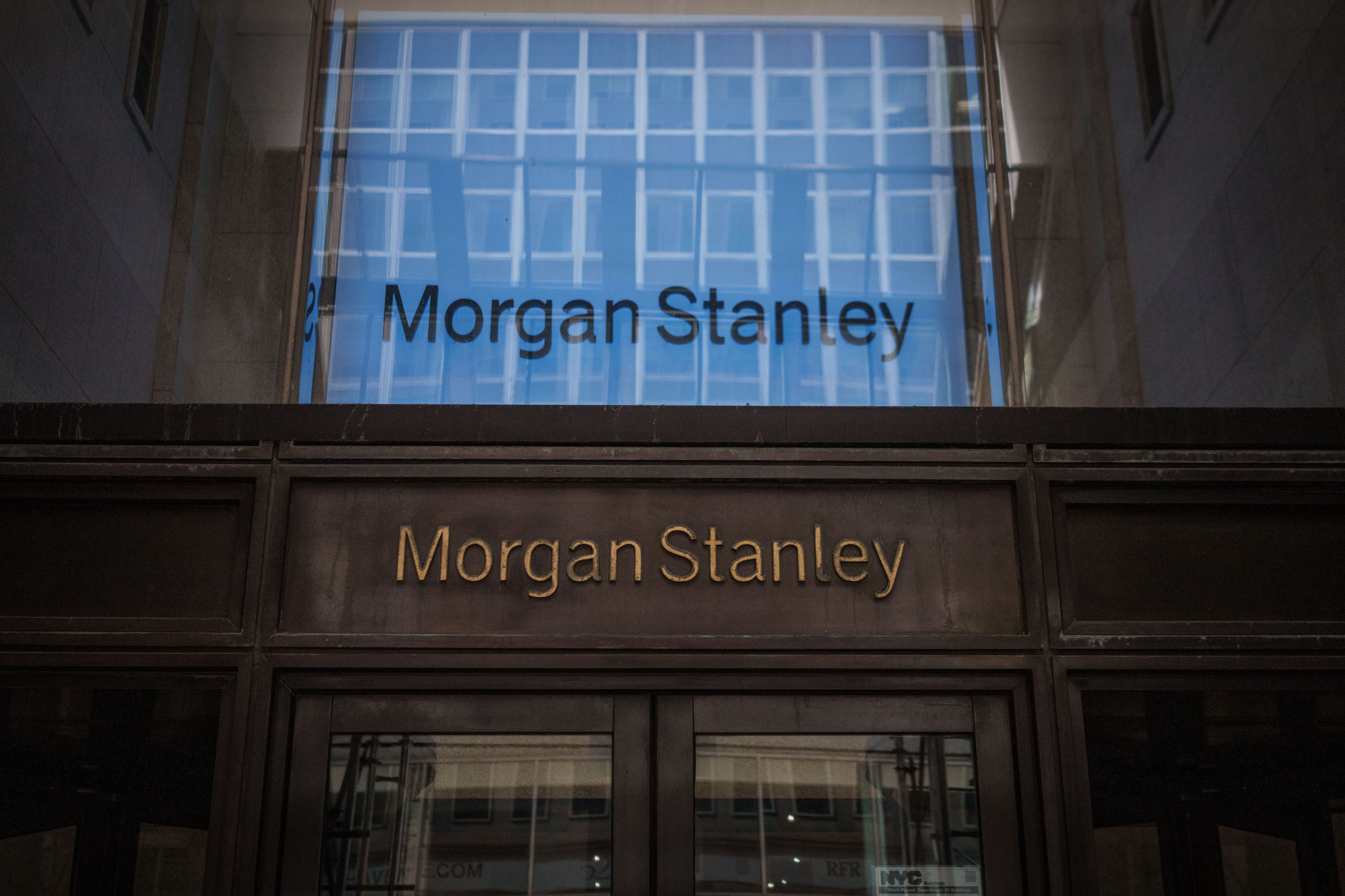 The Morgan Stanley logo, pictured in New York City. Photo: DPA