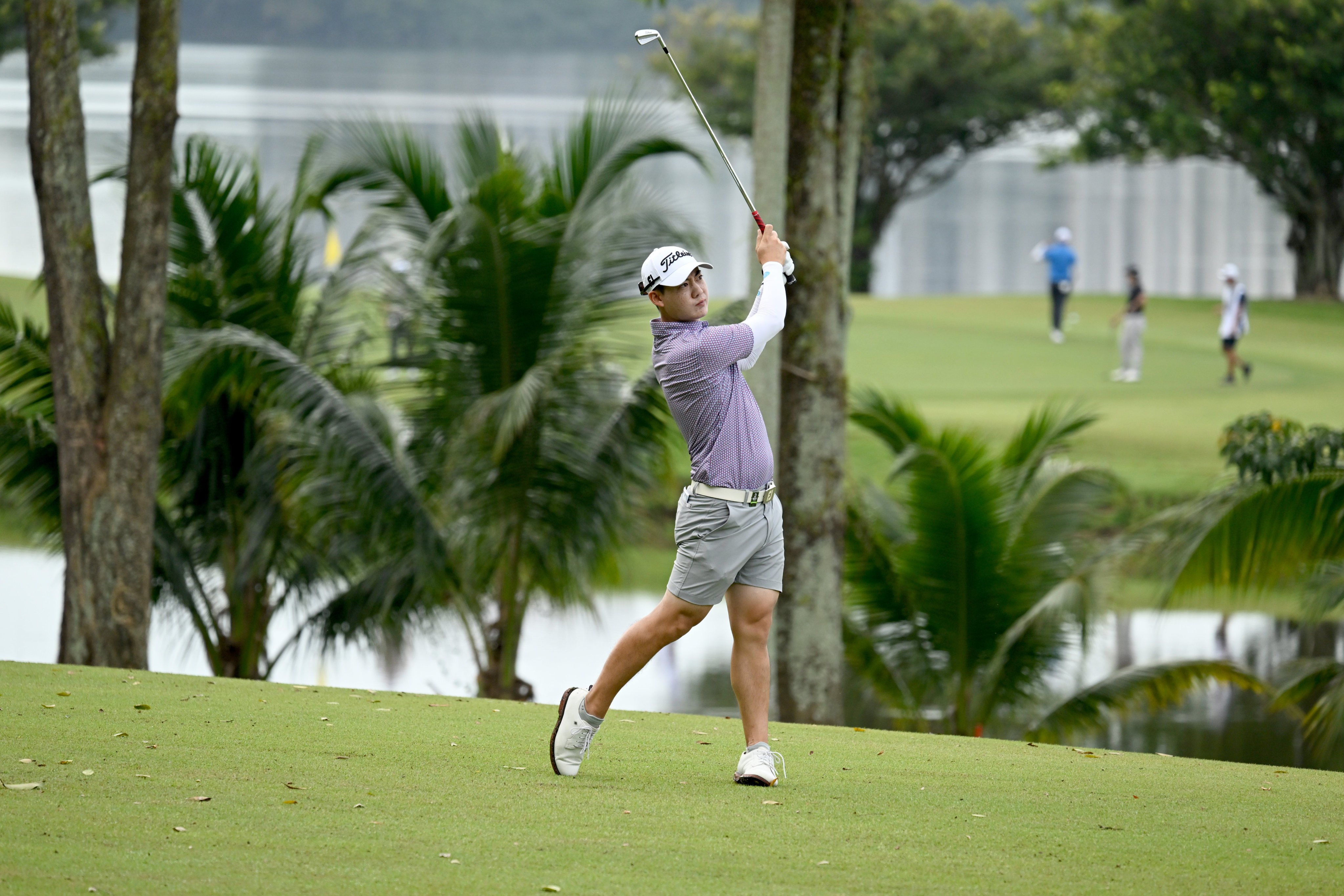Jazz Janewattananond in action during the first round of the IRS Prima Malaysian Open at The Mines Resort & Golf Club. Photo: Asian Tour.