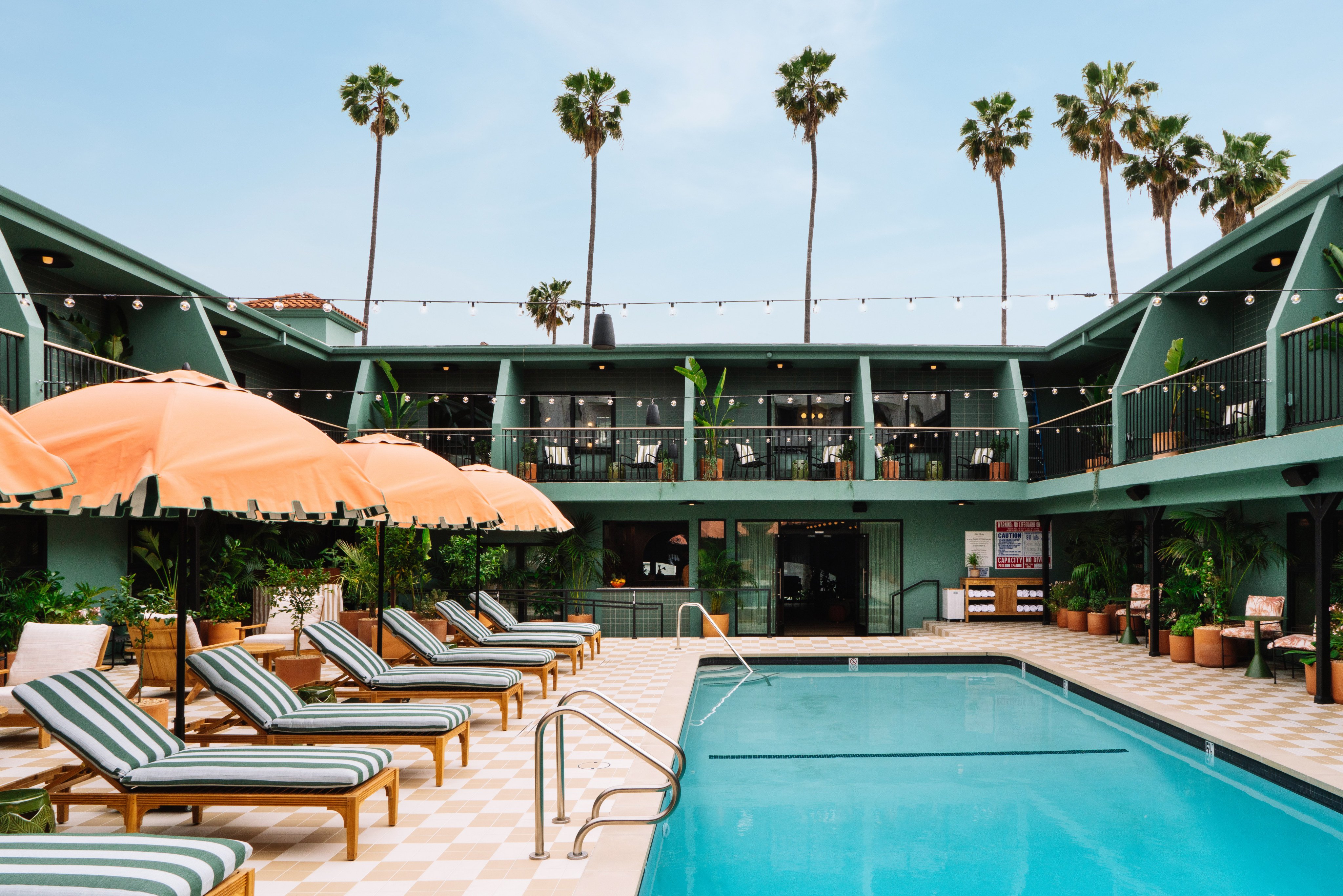 The pool area of Palihotel Hollywood, located on Sunset Boulevard in Los Angeles. Photos: Handout