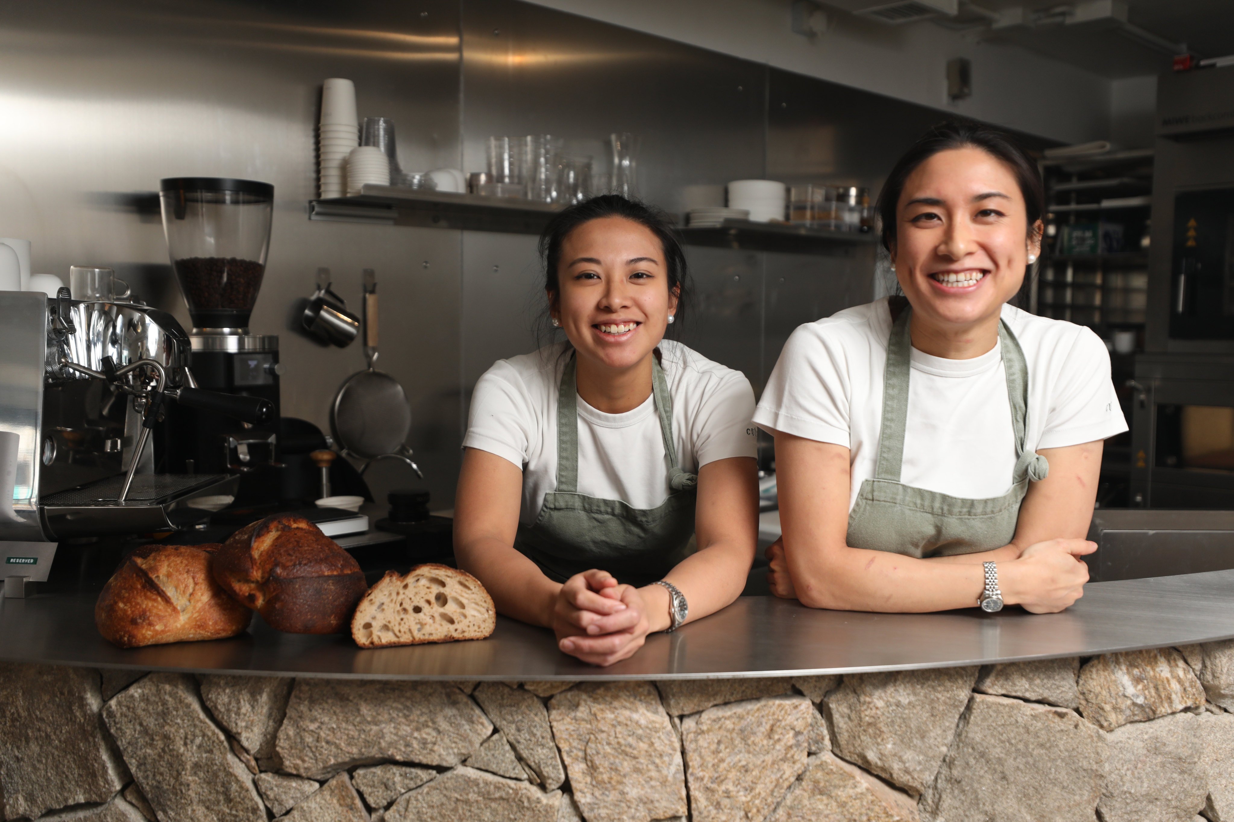 Sisters Stephanie (left) and Tiffany Tse at their bakery Cuít in Sai Kung. Cuít has upped the bakery game in Hong Kong with its flavoured sourdough bread, sandwiches and pastries. Photo: Xiaomei Chen