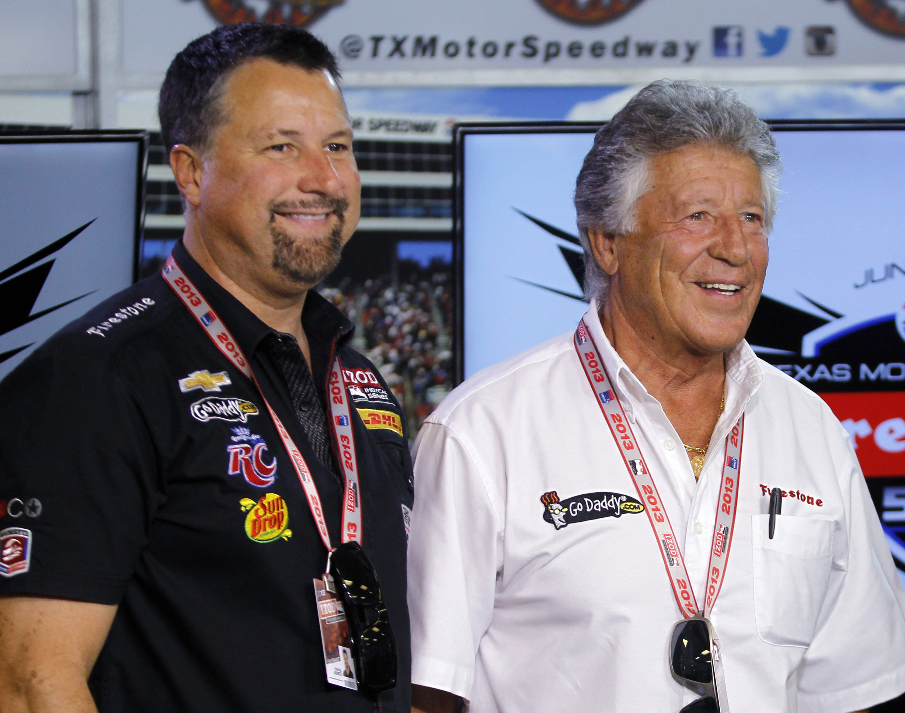 Michael Andretti (left) and his father, Mario Andretti are working on entering a team into Formula One. Photo: AP