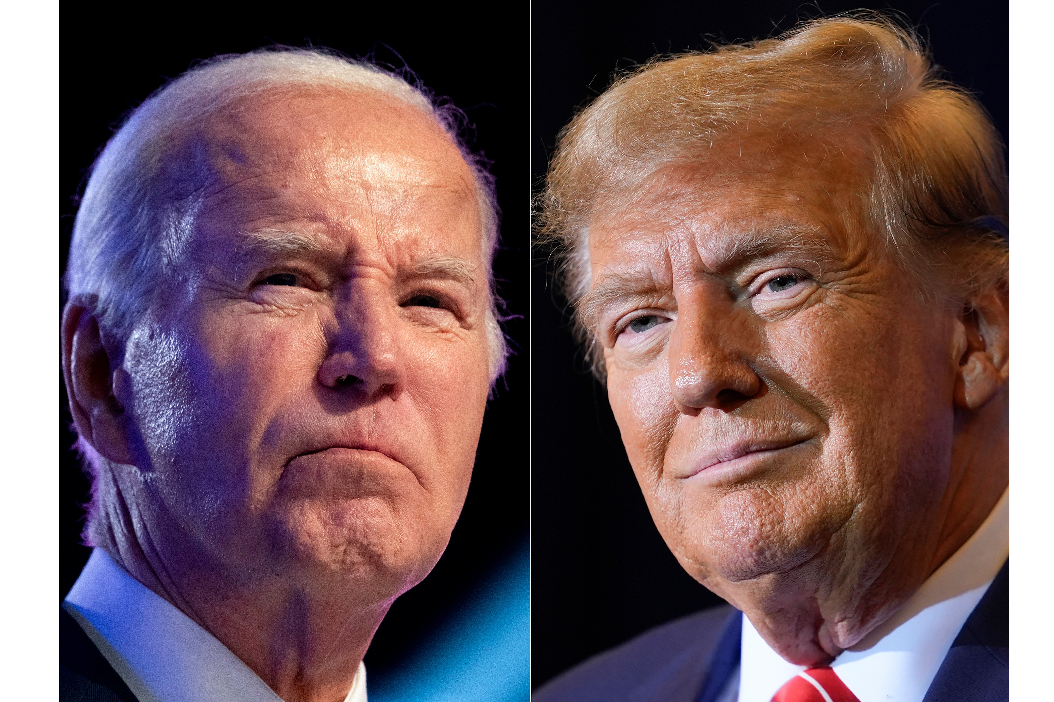 US President Joe Biden and former president Donald Trump. Photo: AP