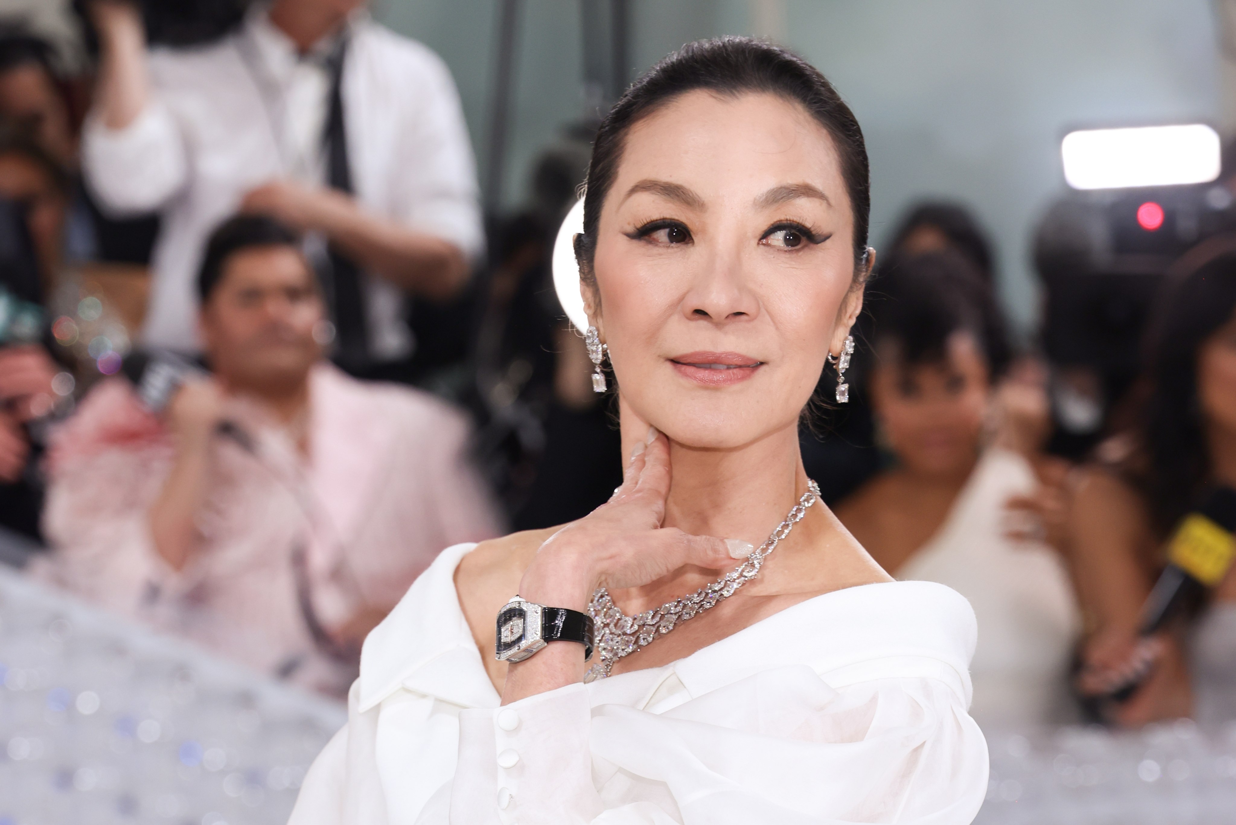 Michelle Yeoh rocks her trademark Richard Mille at the 2023 Met Gala in New York. Style selects eight jewellry watches for wrist and neck, from Chanel, Bulgari, Van Cleef & Arpels and more. Photo: EPA-EFE