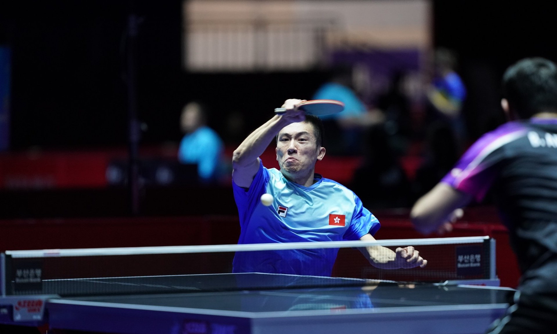 Lam Siu-hang in action for Hong Kong. Photo: ITTF