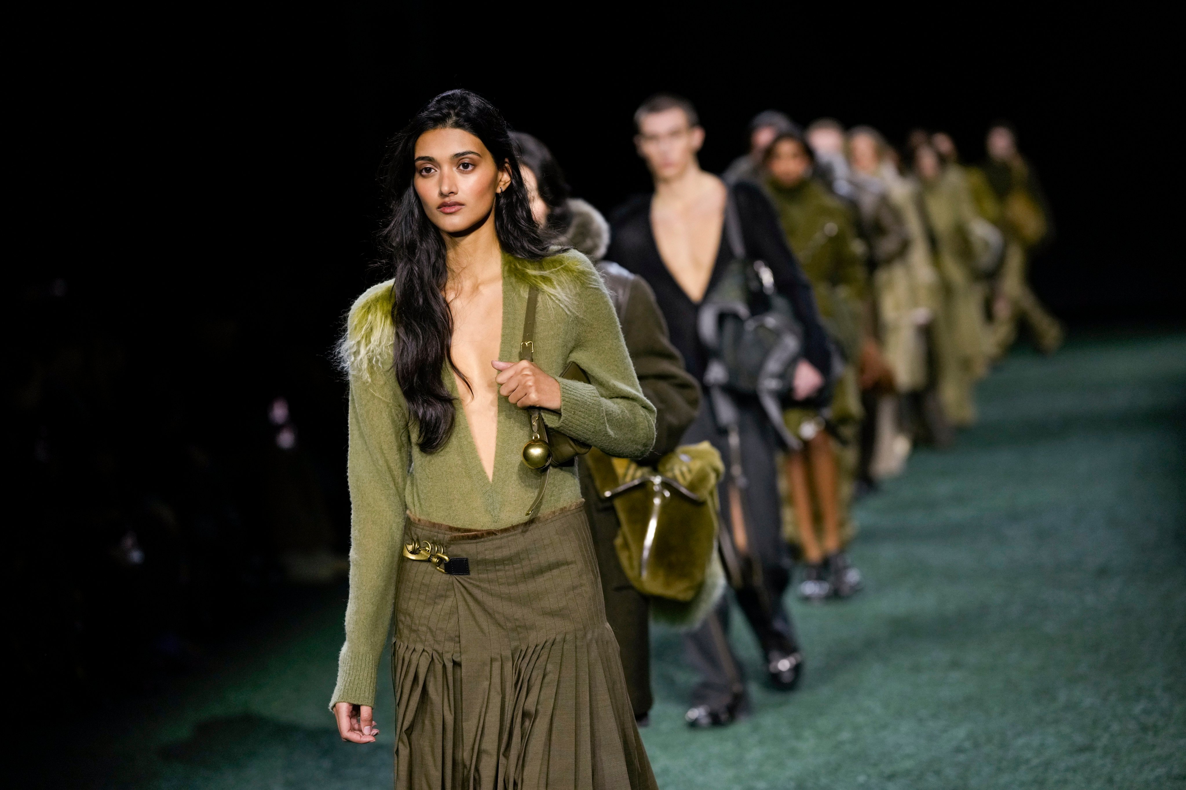 The Burberry autumn/winter 2024 show took place in Victoria Park, London, during the city’s fashion week. Photo: AP